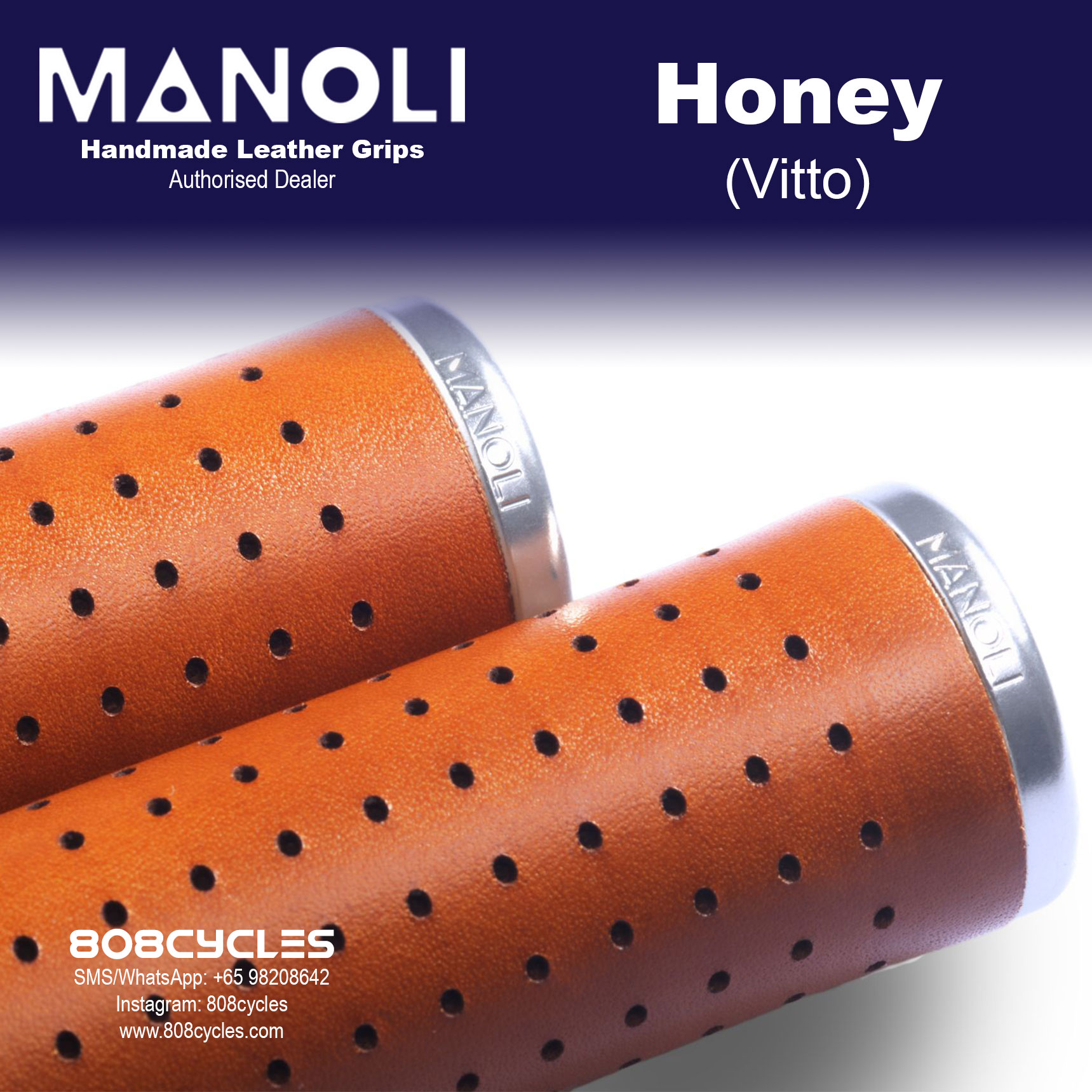 Manoli Leather Grips - Vitto Honey - Image 5