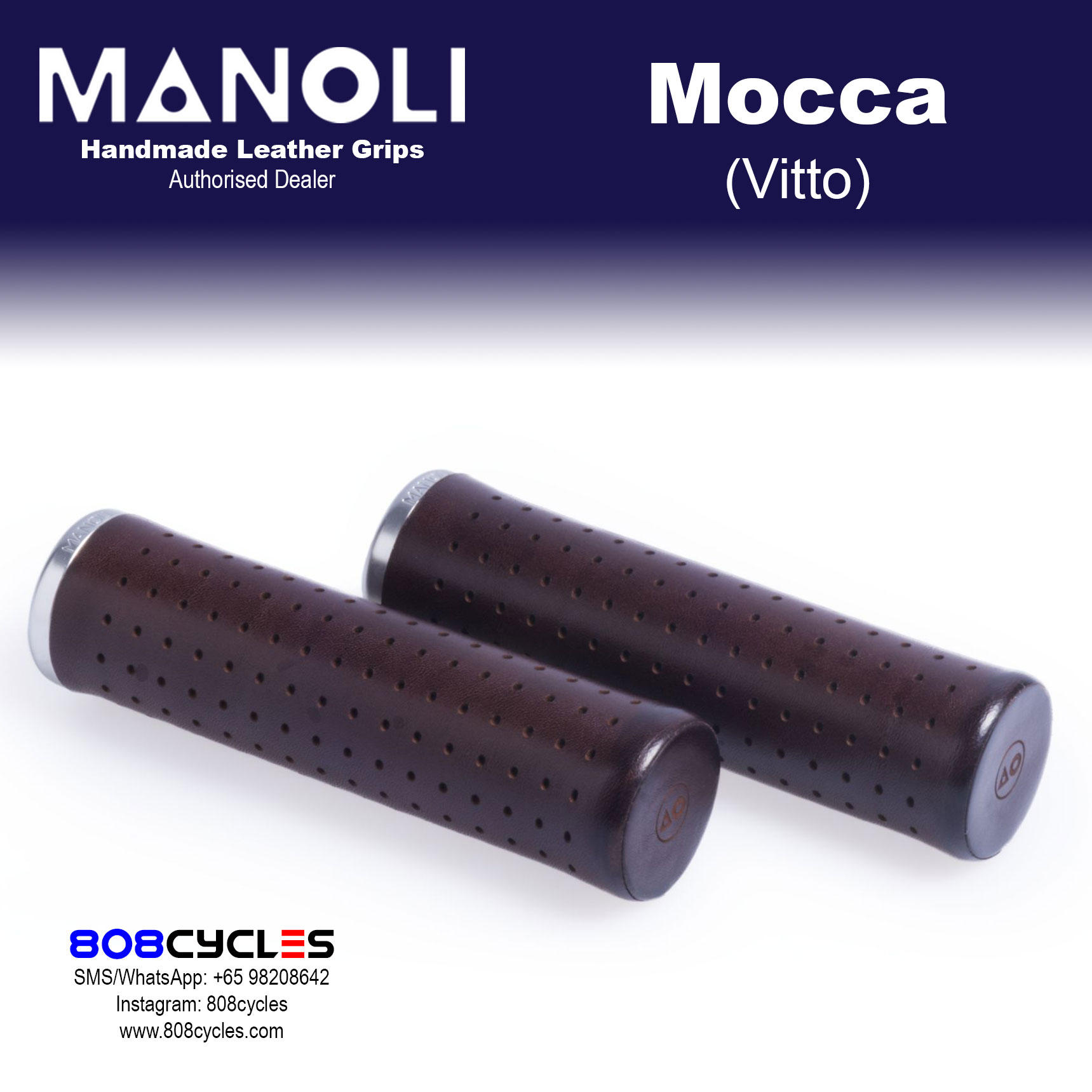 Manoli Leather Grips - Vitto Mocca