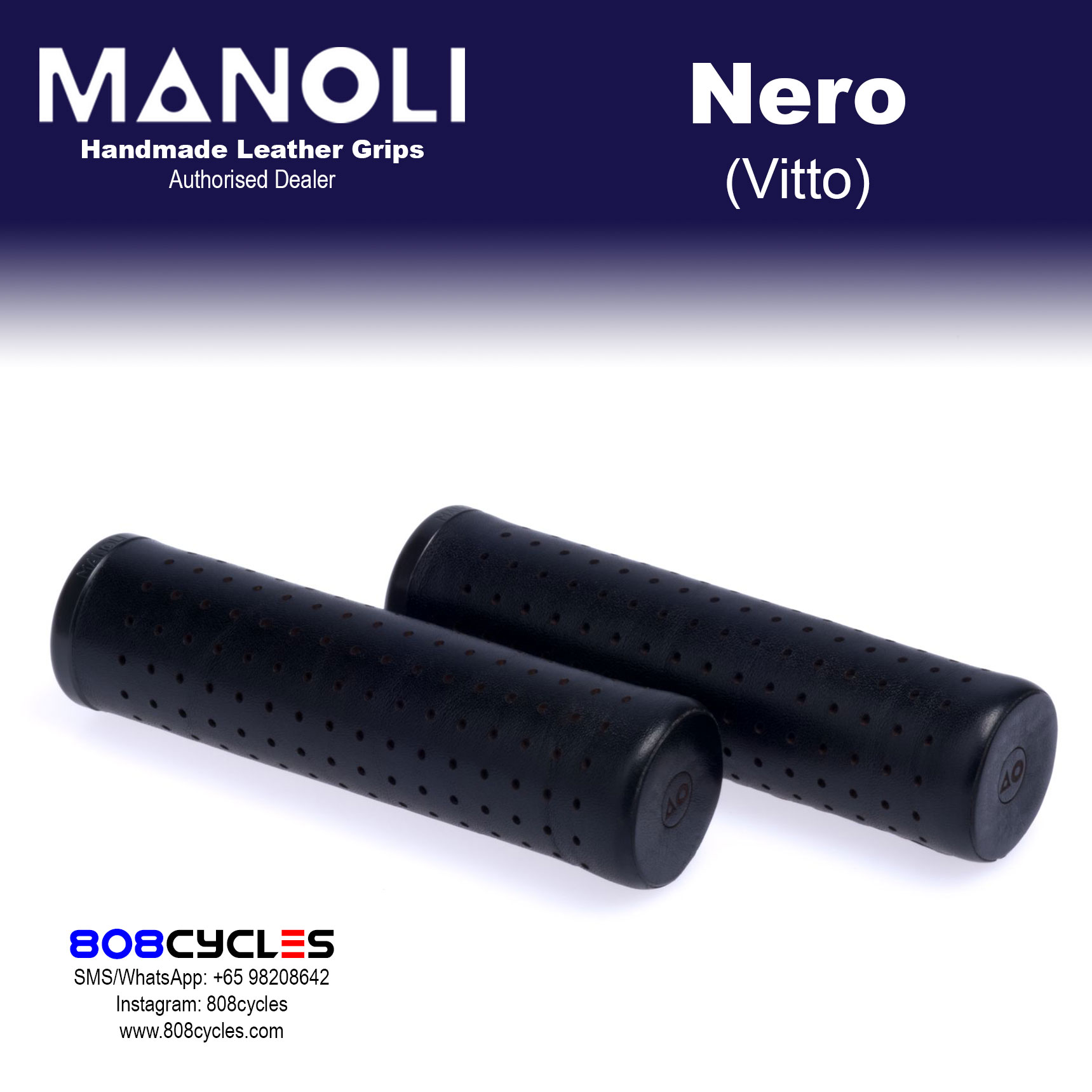 Manoli Leather Grips - Vitto Nero - Image 2