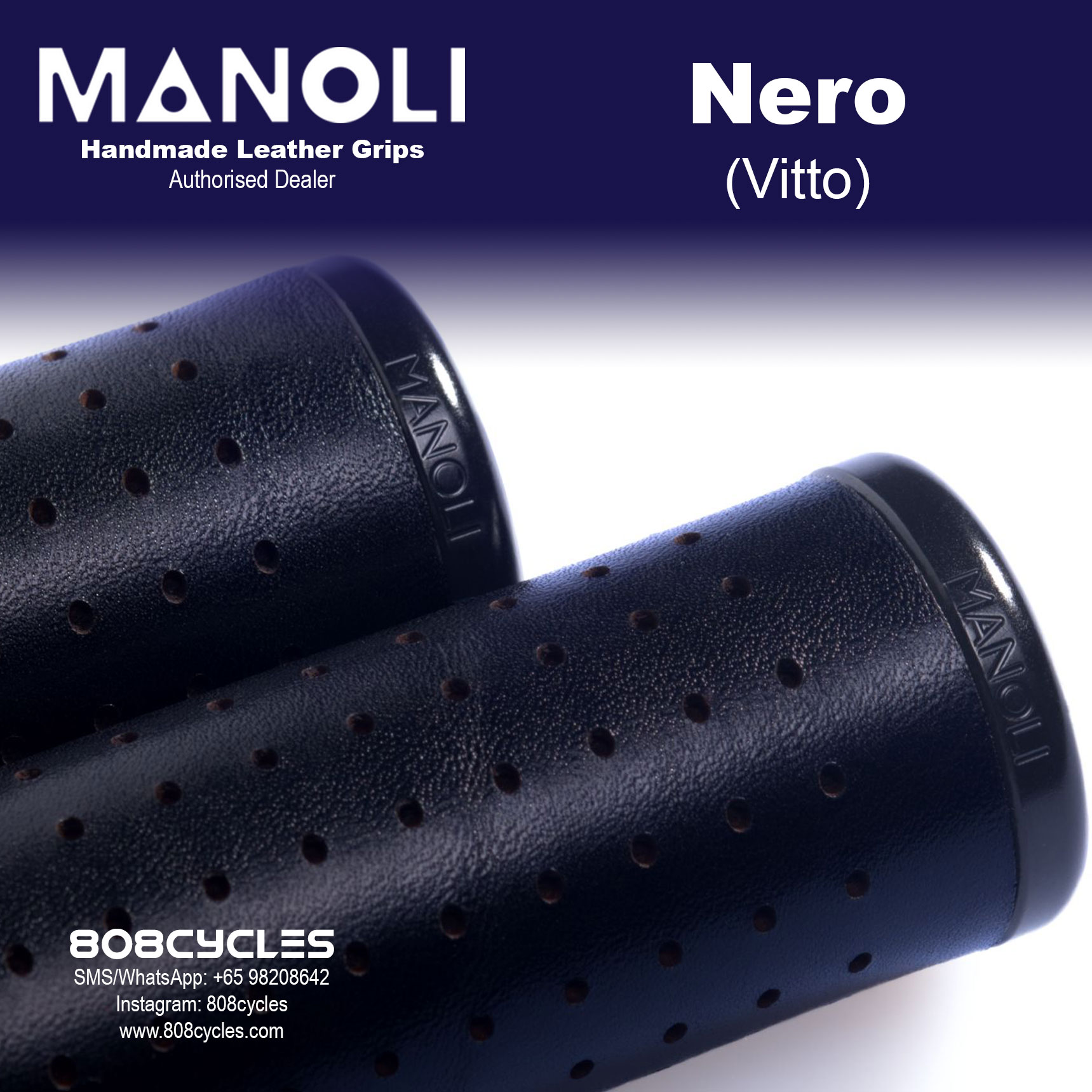 Manoli Leather Grips - Vitto Nero - Image 3
