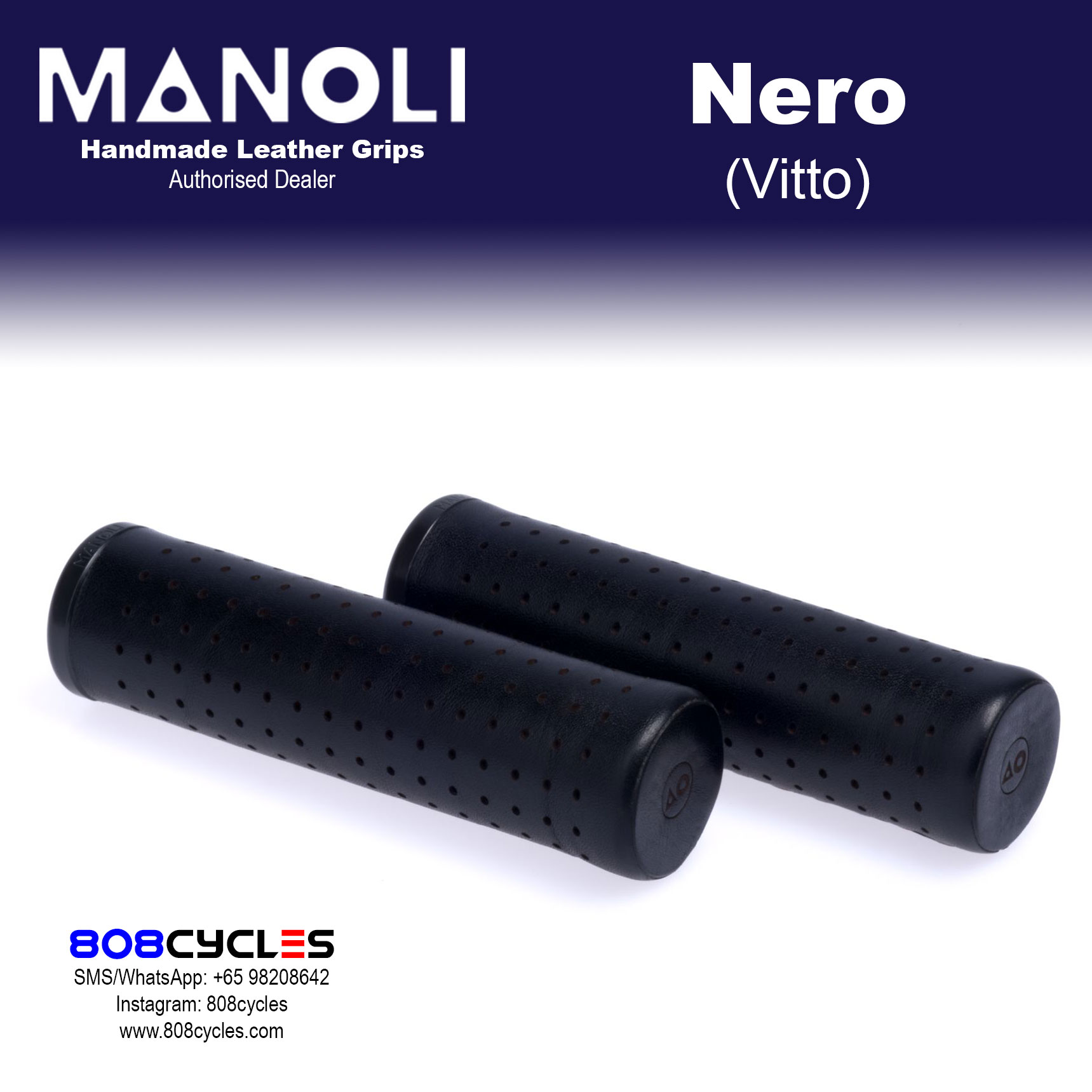 Manoli Leather Grips - Vitto Nero - Image 4