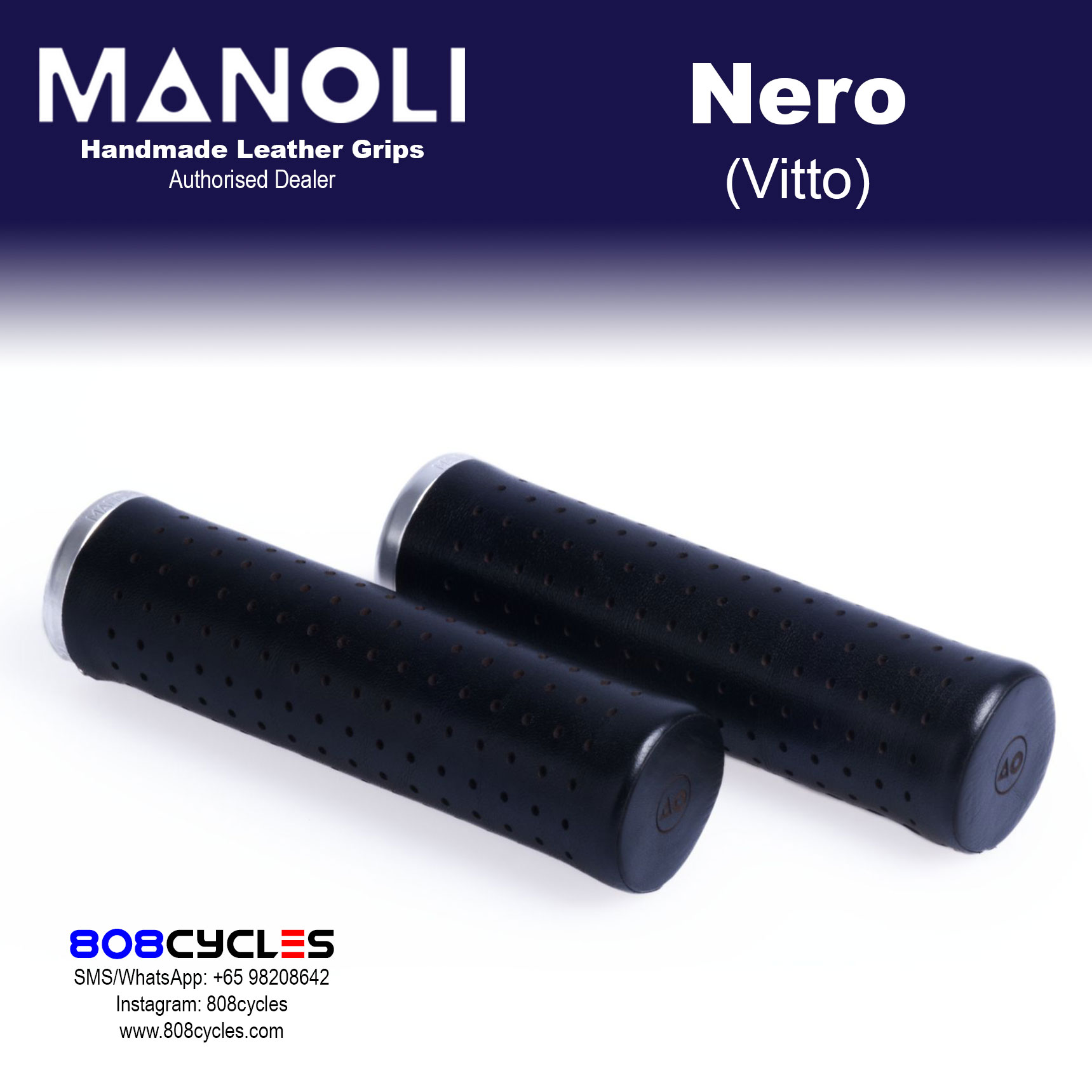 Manoli Leather Grips - Vitto Nero