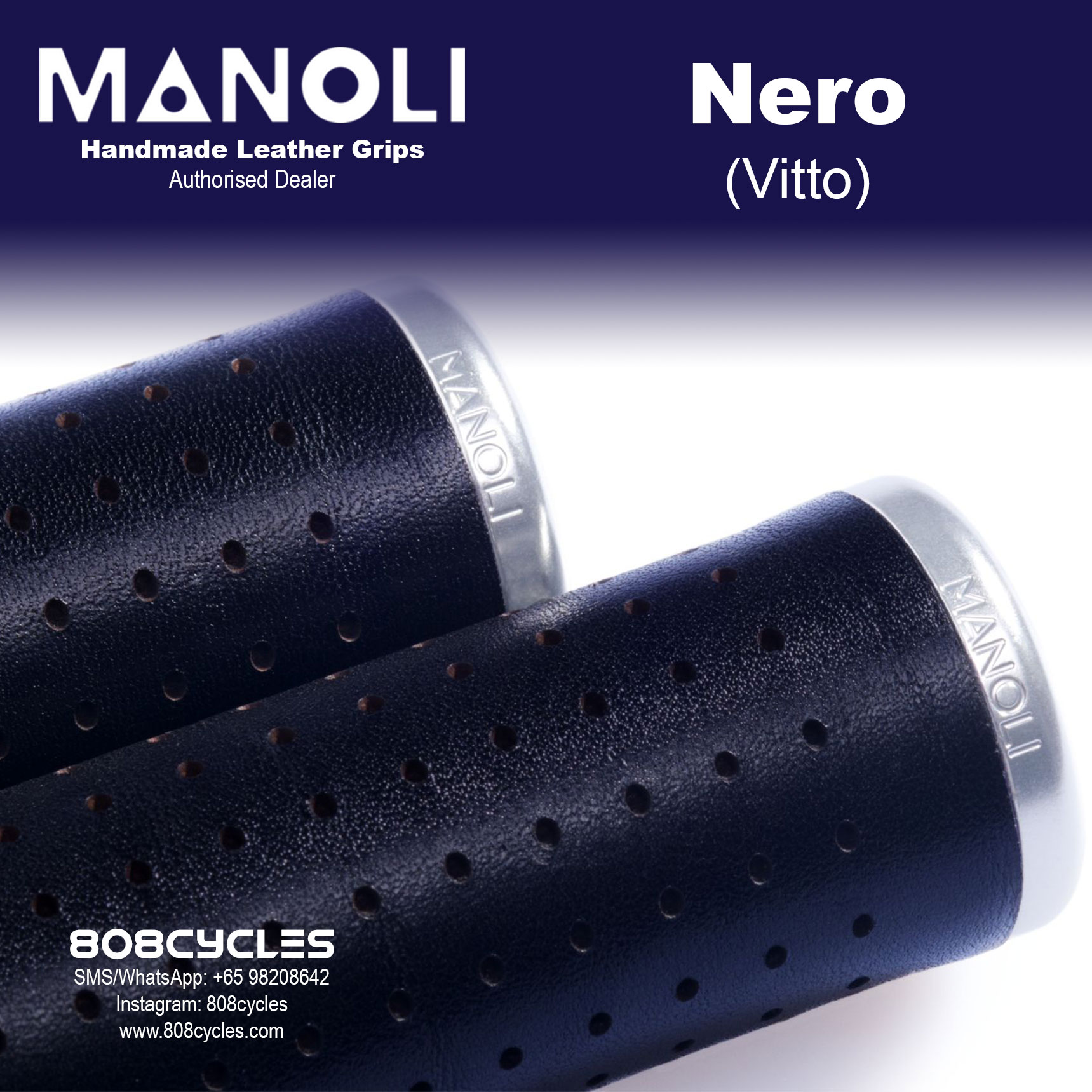 Manoli Leather Grips - Vitto Nero - Image 5