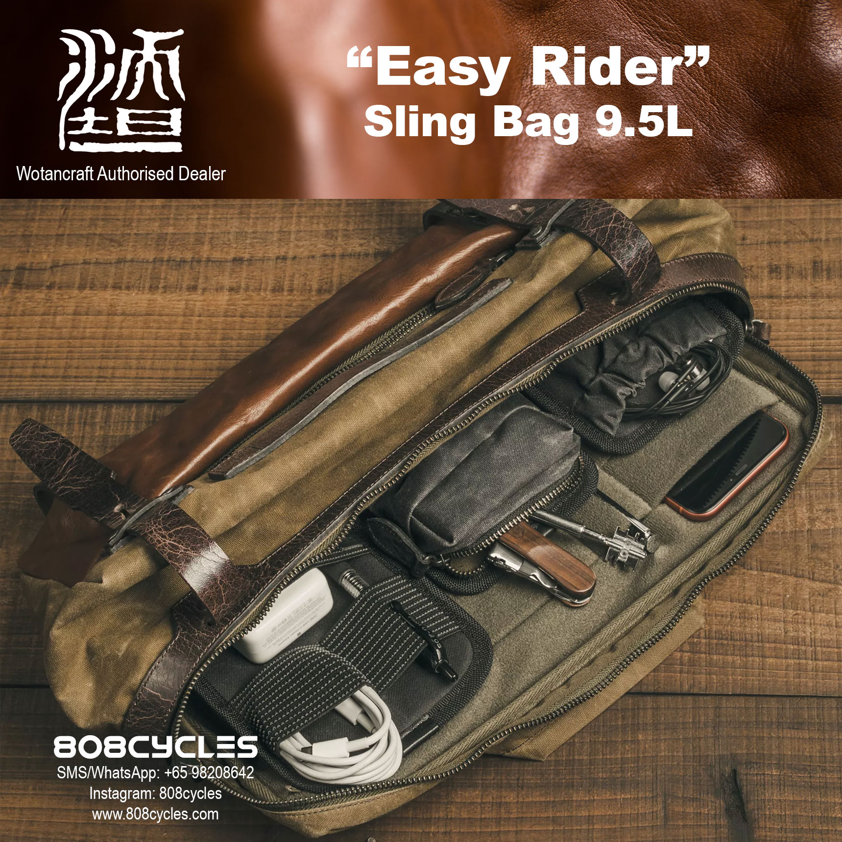 Wotancraft "Easy Rider" Sling Bag 9.5L - Image 9