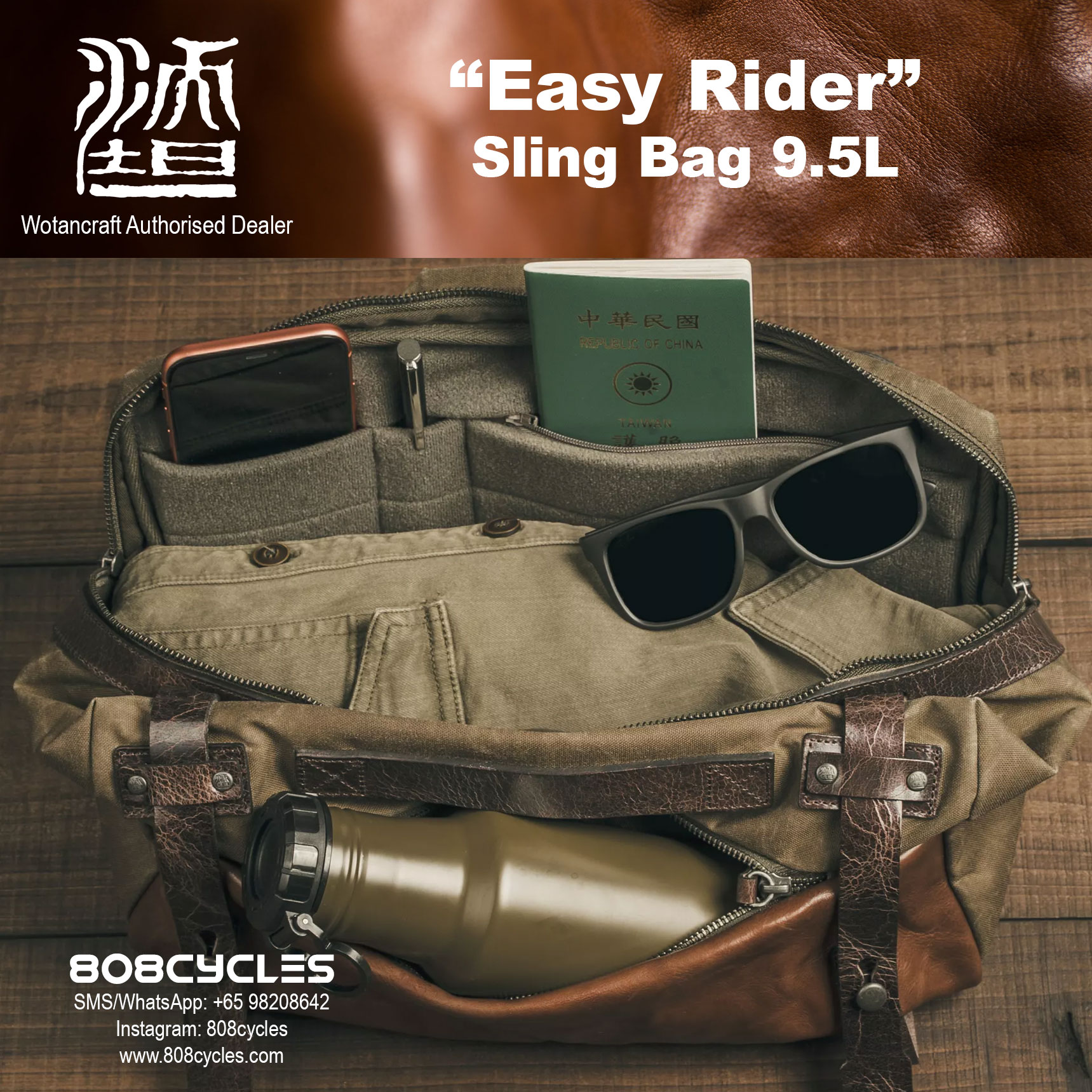 Wotancraft "Easy Rider" Sling Bag 9.5L - Image 10