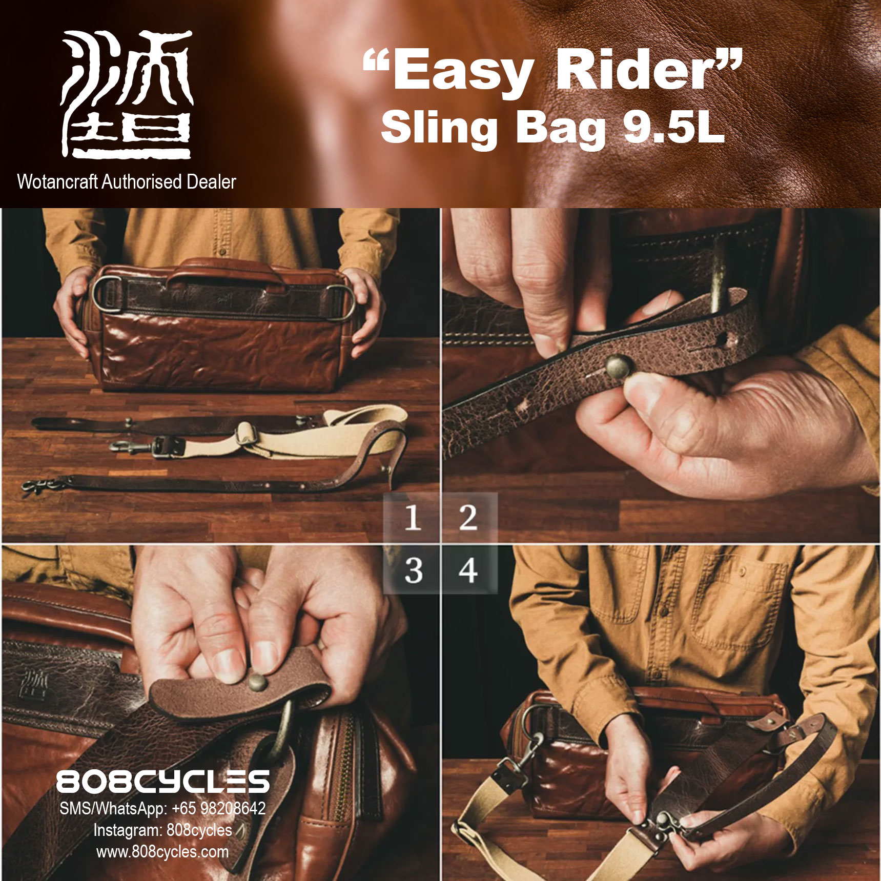Wotancraft "Easy Rider" Sling Bag 9.5L - Image 15