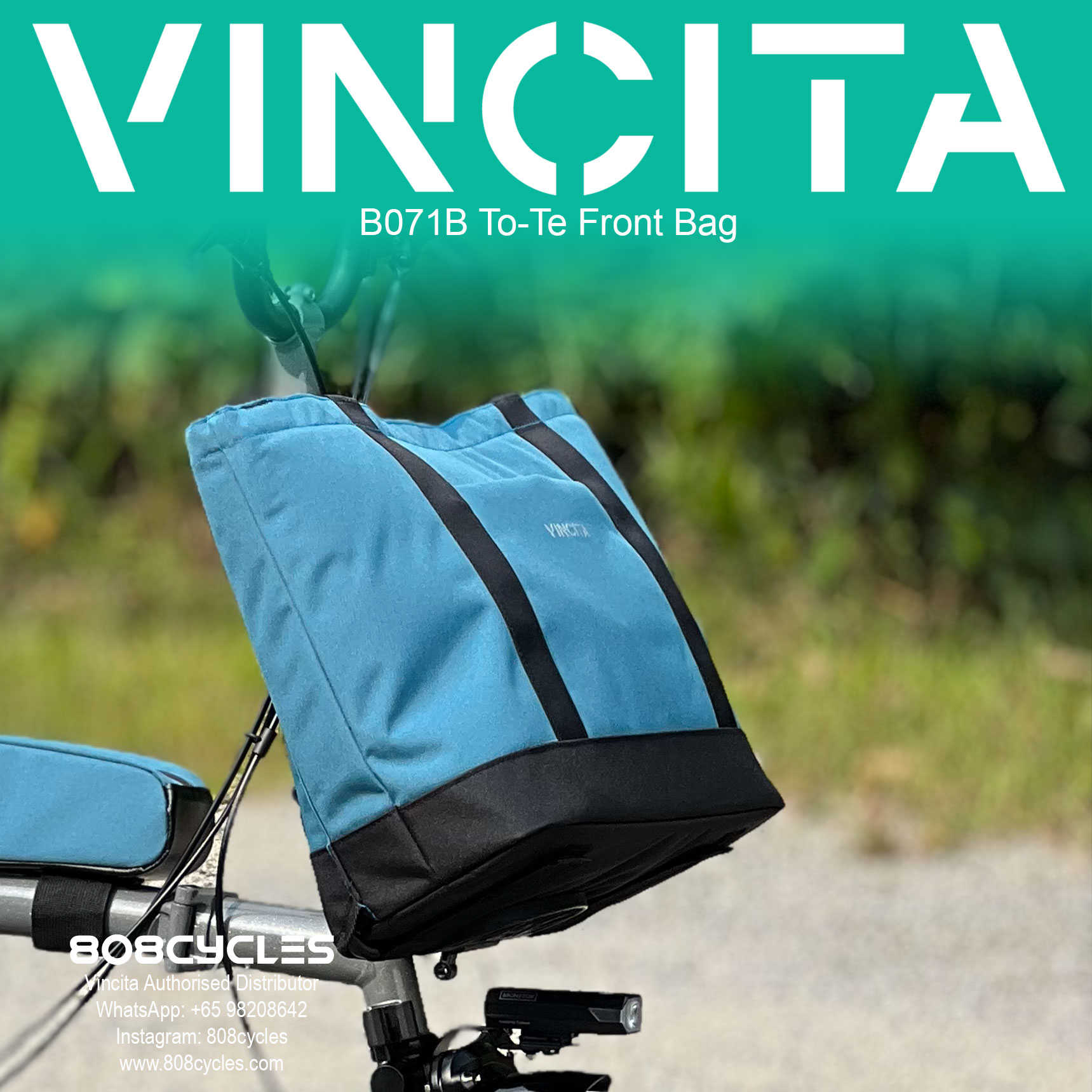 Vincita B071B To-Te Front Bag for Brompton - Image 5