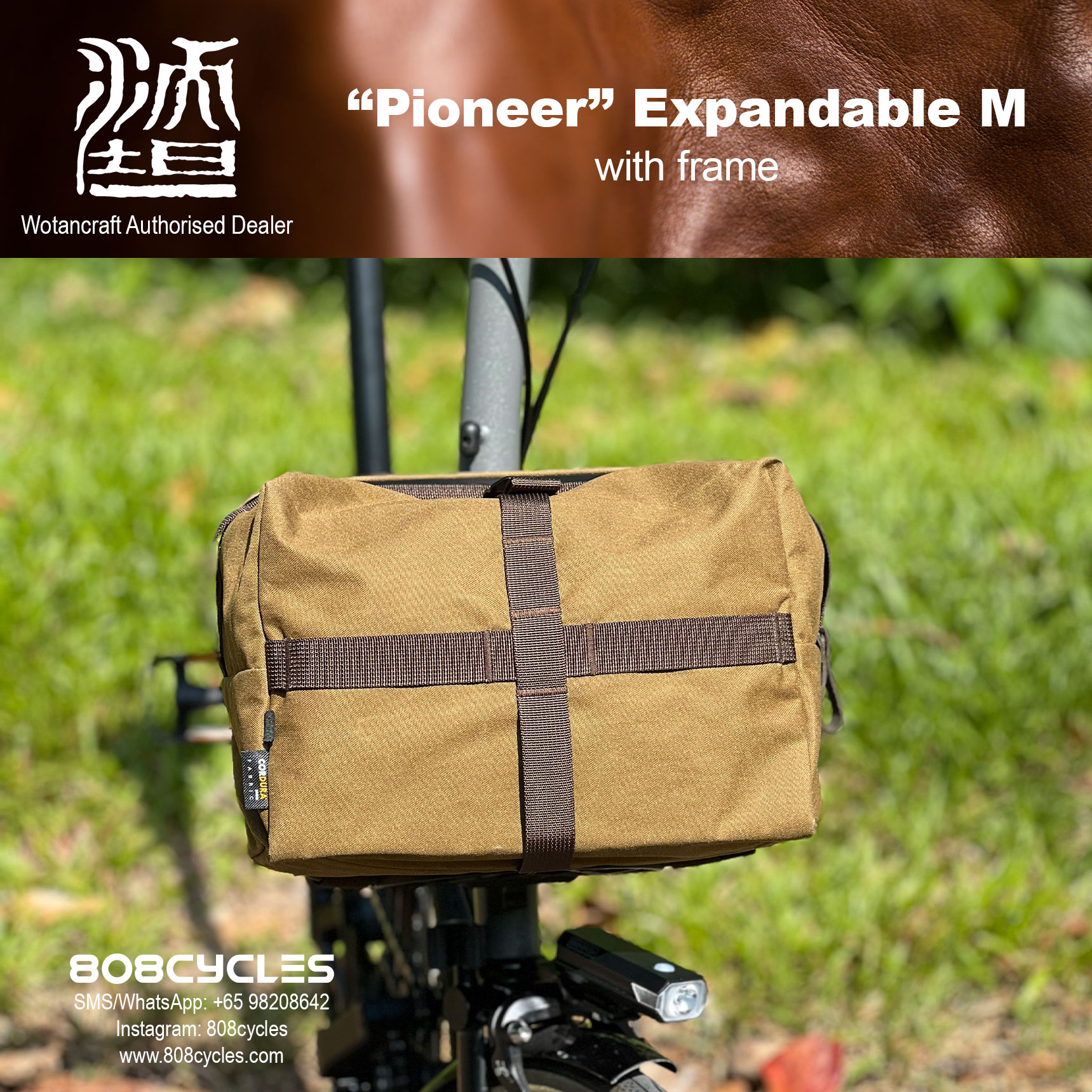Wotancraft “Pioneer” Expandable Front Bag M for Brompton - Image 10