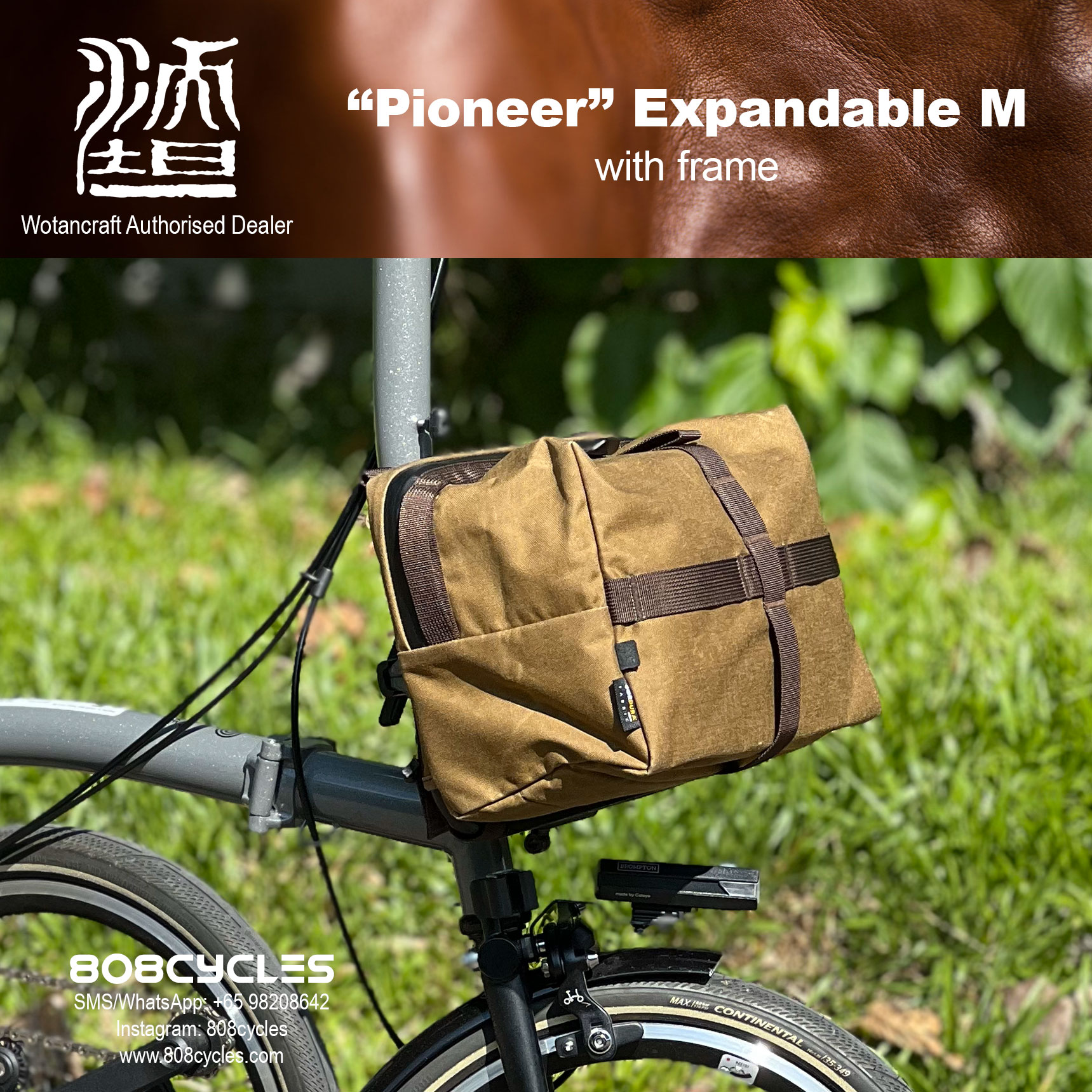 Wotancraft “Pioneer” Expandable Front Bag M for Brompton - Image 11