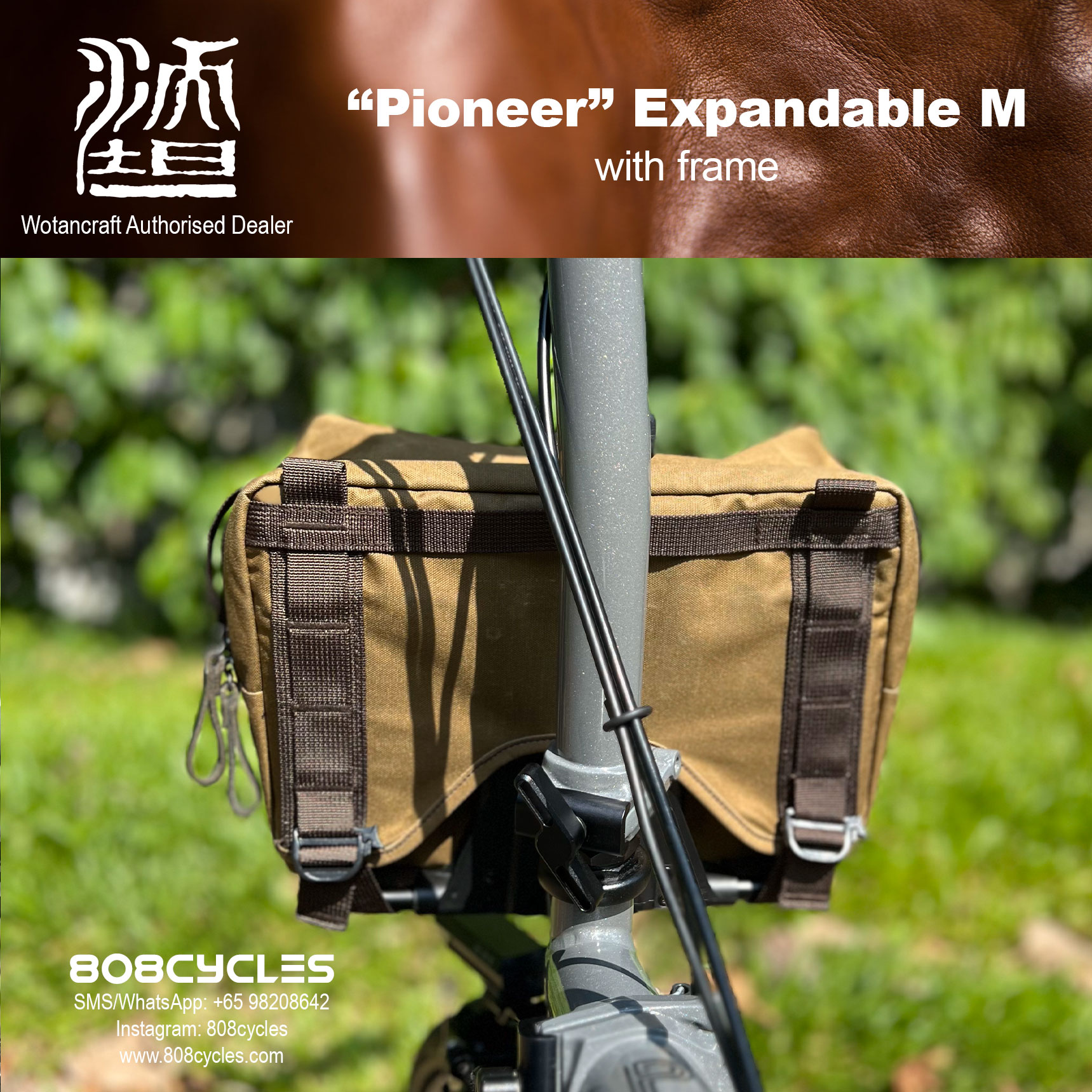 Wotancraft “Pioneer” Expandable Front Bag M for Brompton - Image 12