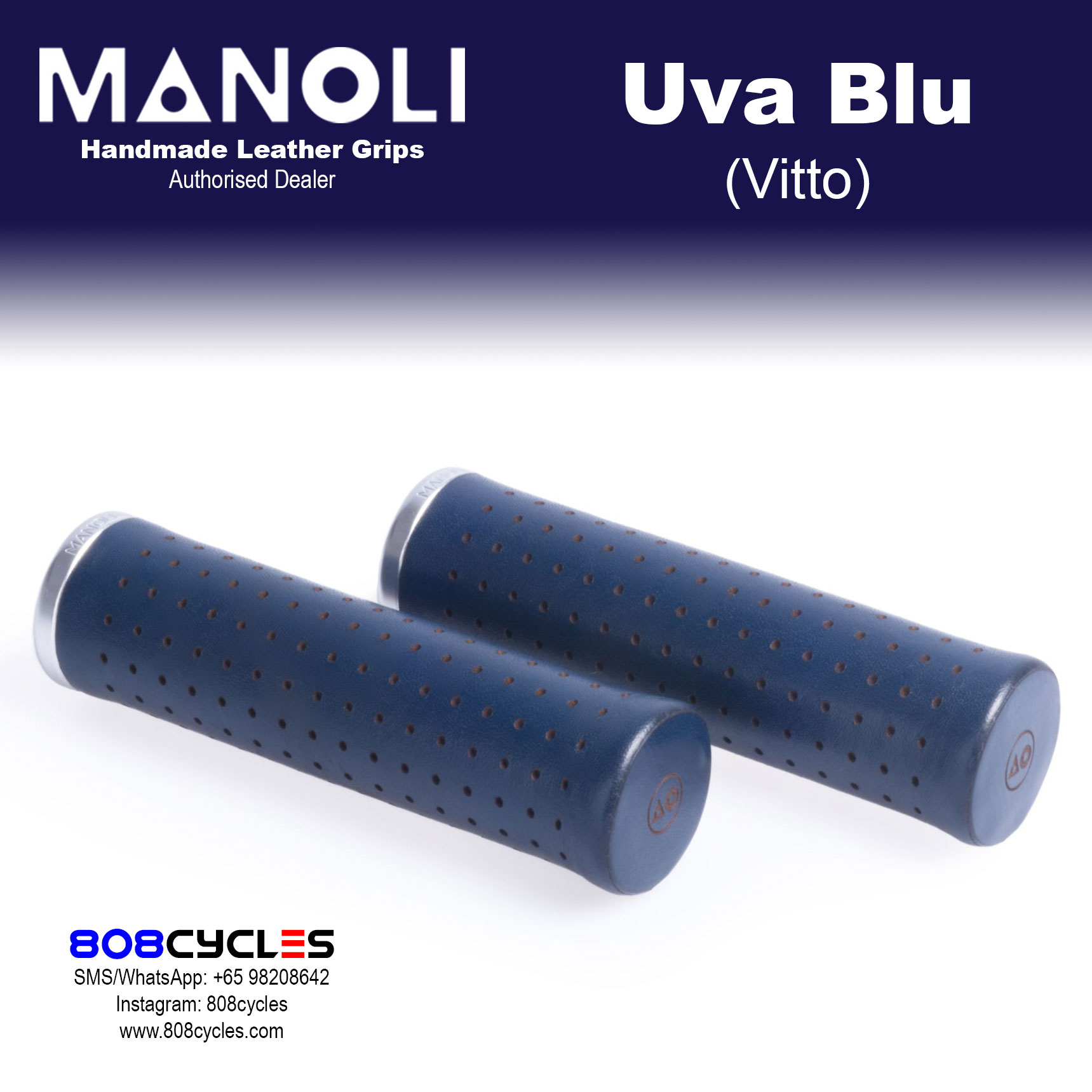 Manoli Leather Grips - Vitto Uva Blu