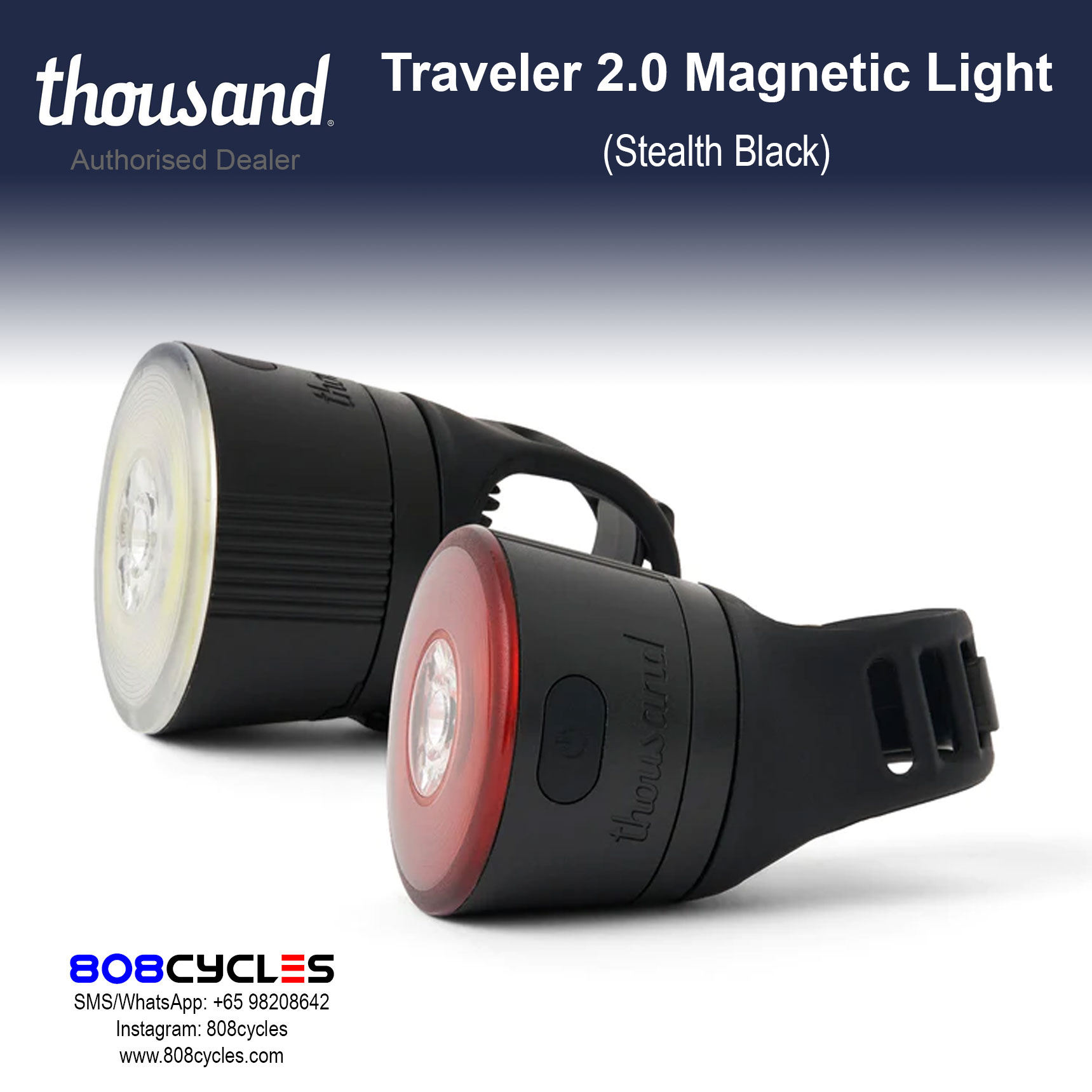 Thousand Traveler 2.0 Magnetic Light - Stealth Black