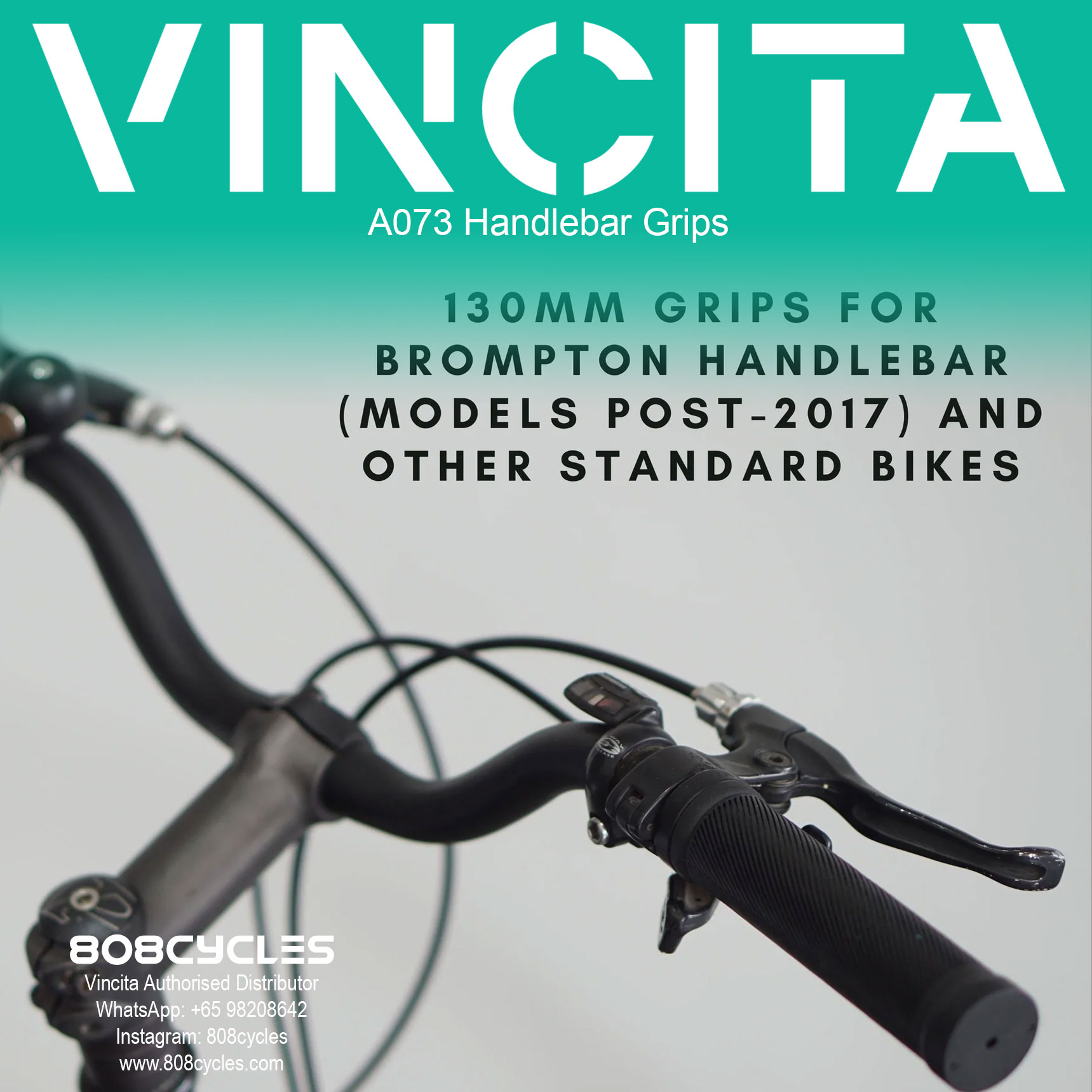 Vincita Handlebar Grips A073-115mm - Image 2