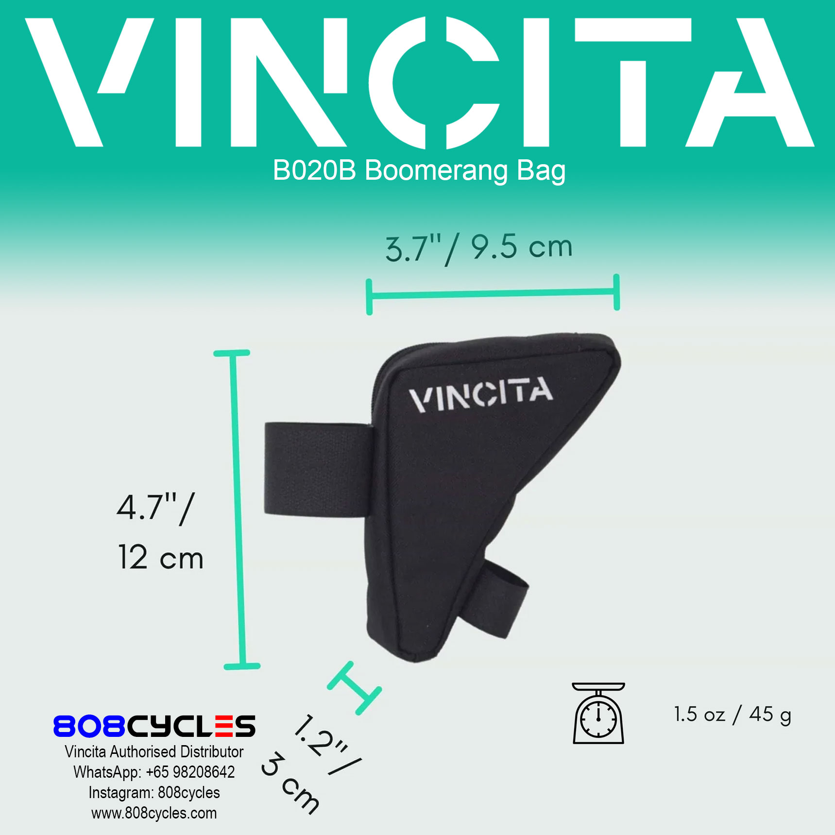 Vincita B020B Boomerang Bag for Brompton - Image 8