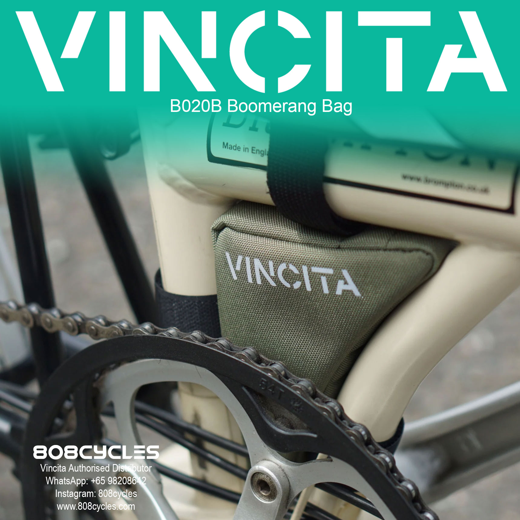 Vincita B020B Boomerang Bag for Brompton - Image 9