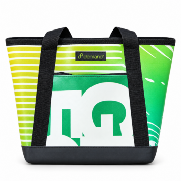 Demano Icaria S 1118 mini front basket bag for Brompton in green, white and black