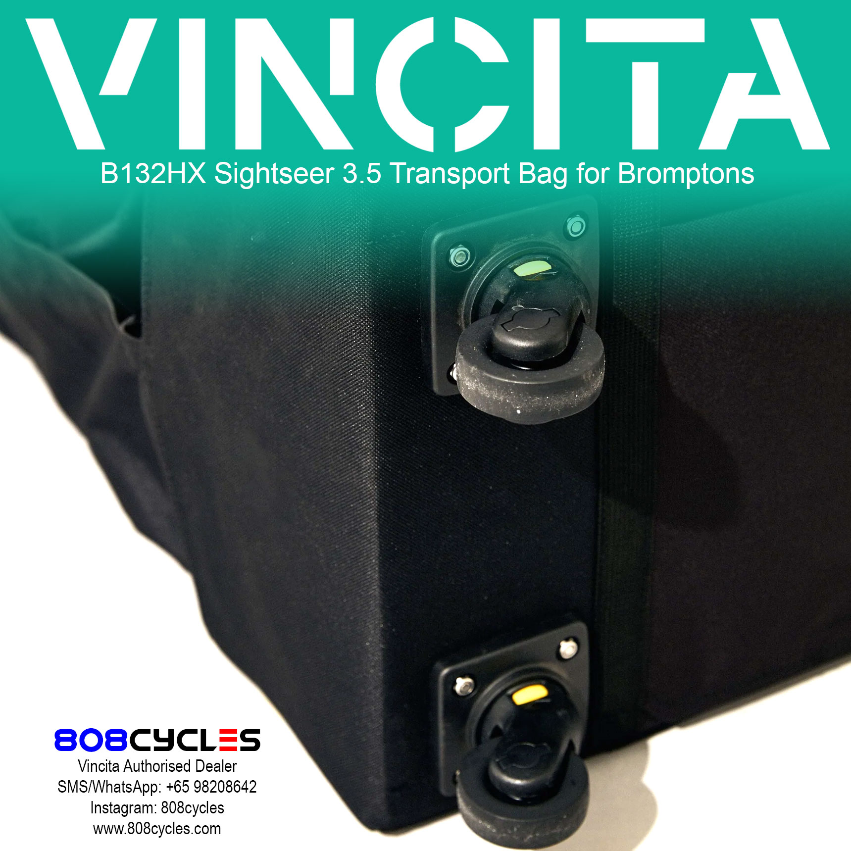 Vincita B132HX Sightseer 3.5 Transport Bag for Brompton - Image 5