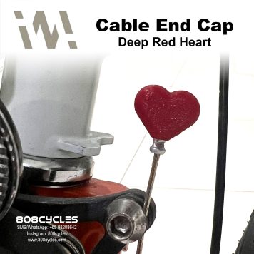 WhamDesign Cable End Cap - Deep Red Heart