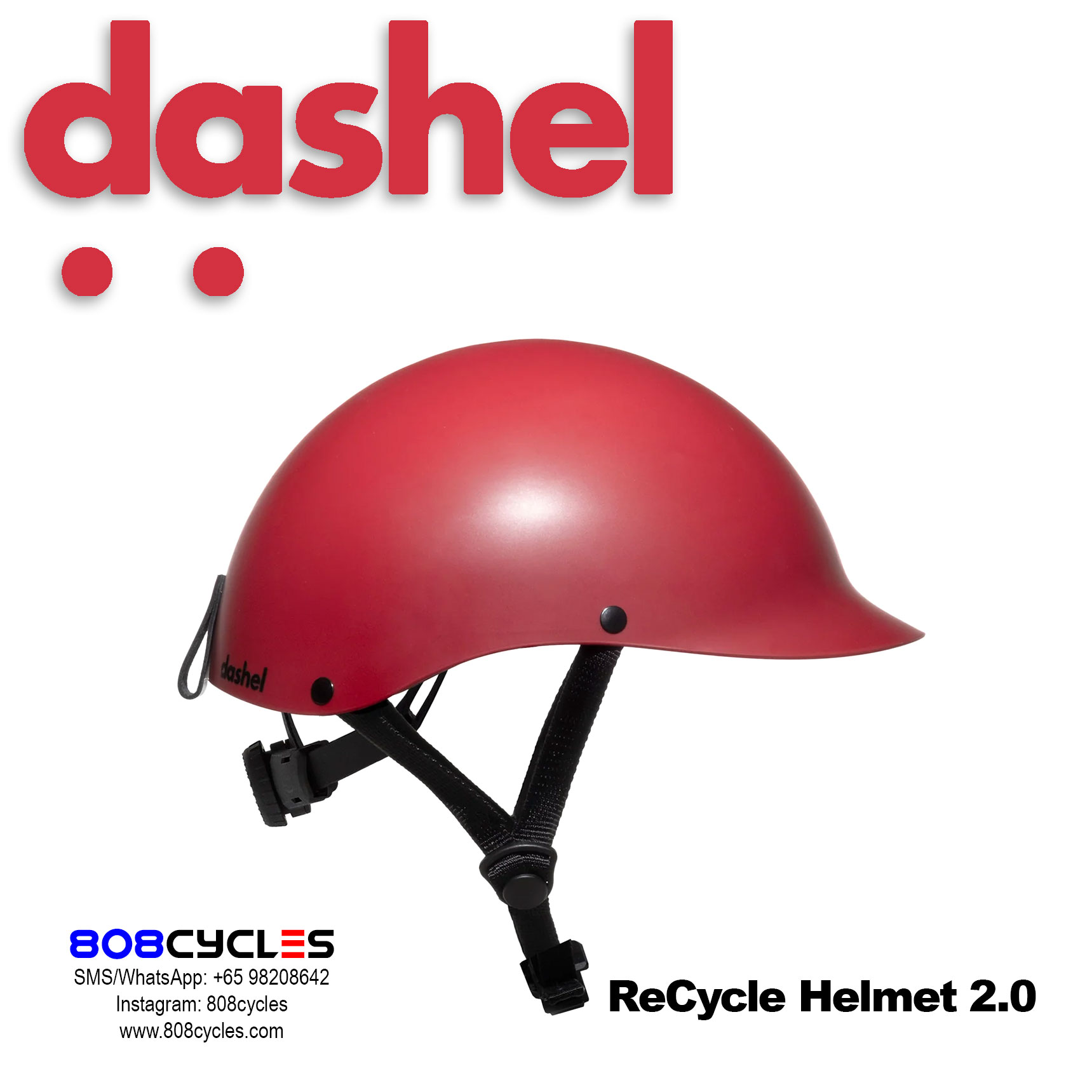 Dashel ReCycle Helmet 2.0 - Red - Image 2