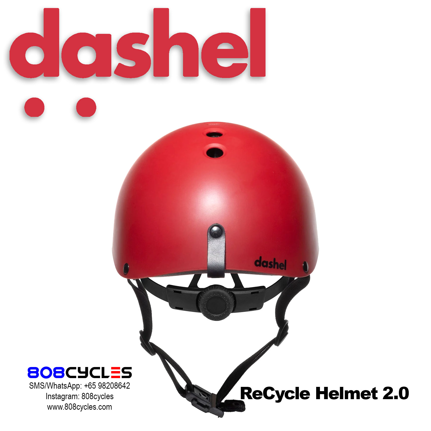 Dashel ReCycle Helmet 2.0 - Red - Image 3