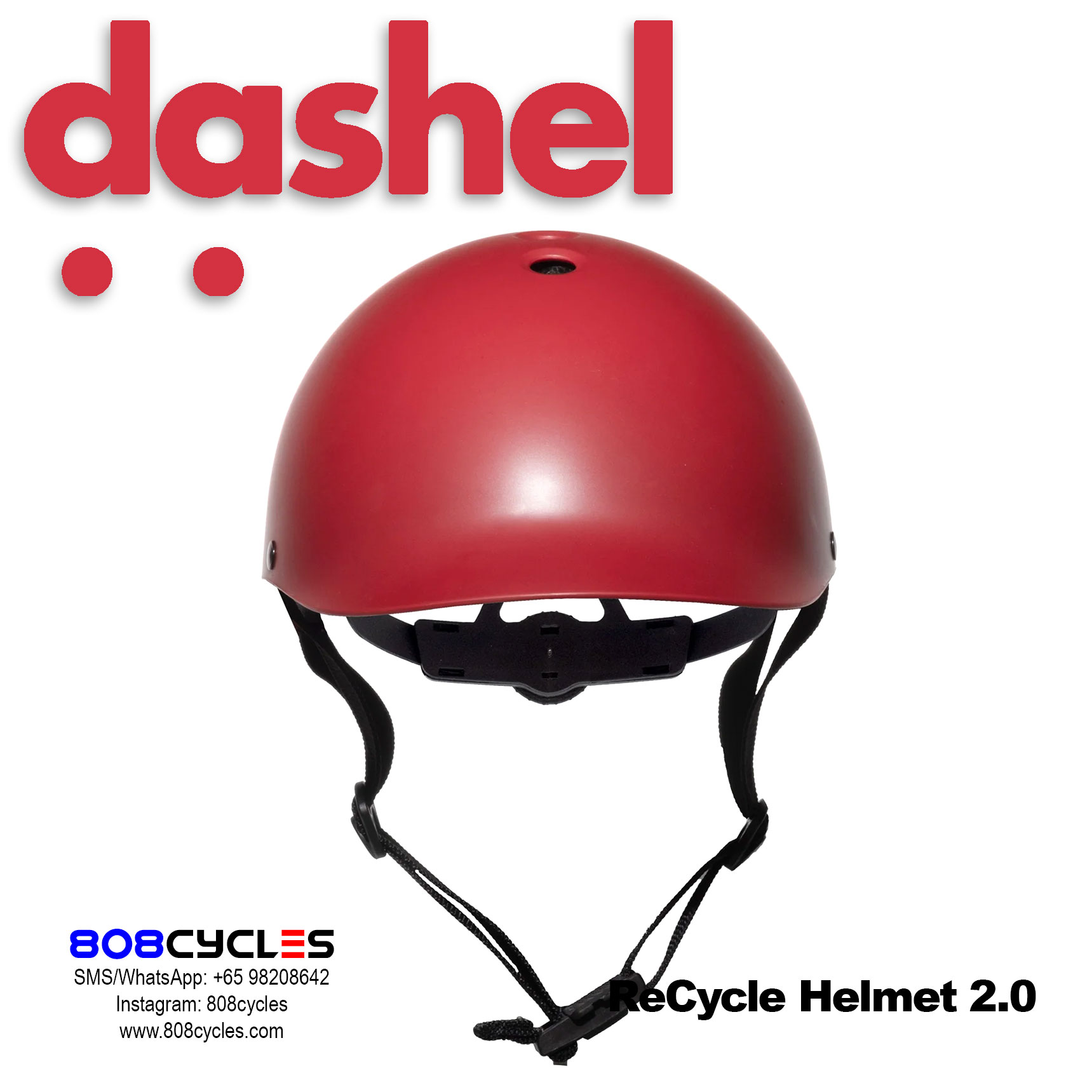 Dashel ReCycle Helmet 2.0 - Red - Image 4