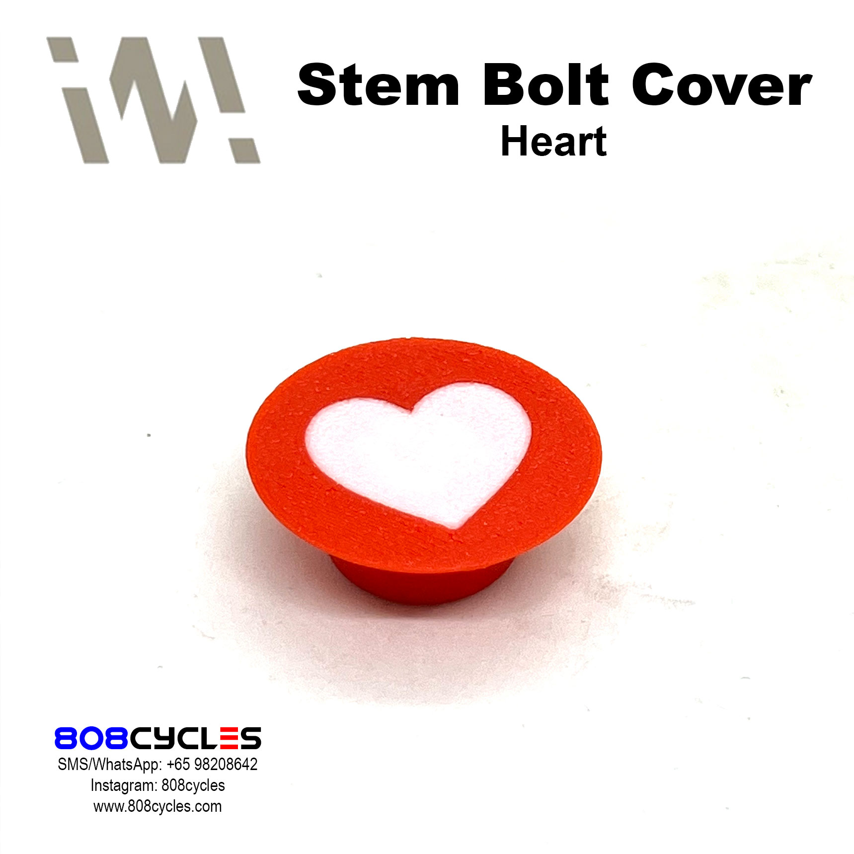 WhamDesign Stem Bolt Cover - Heart - Image 2