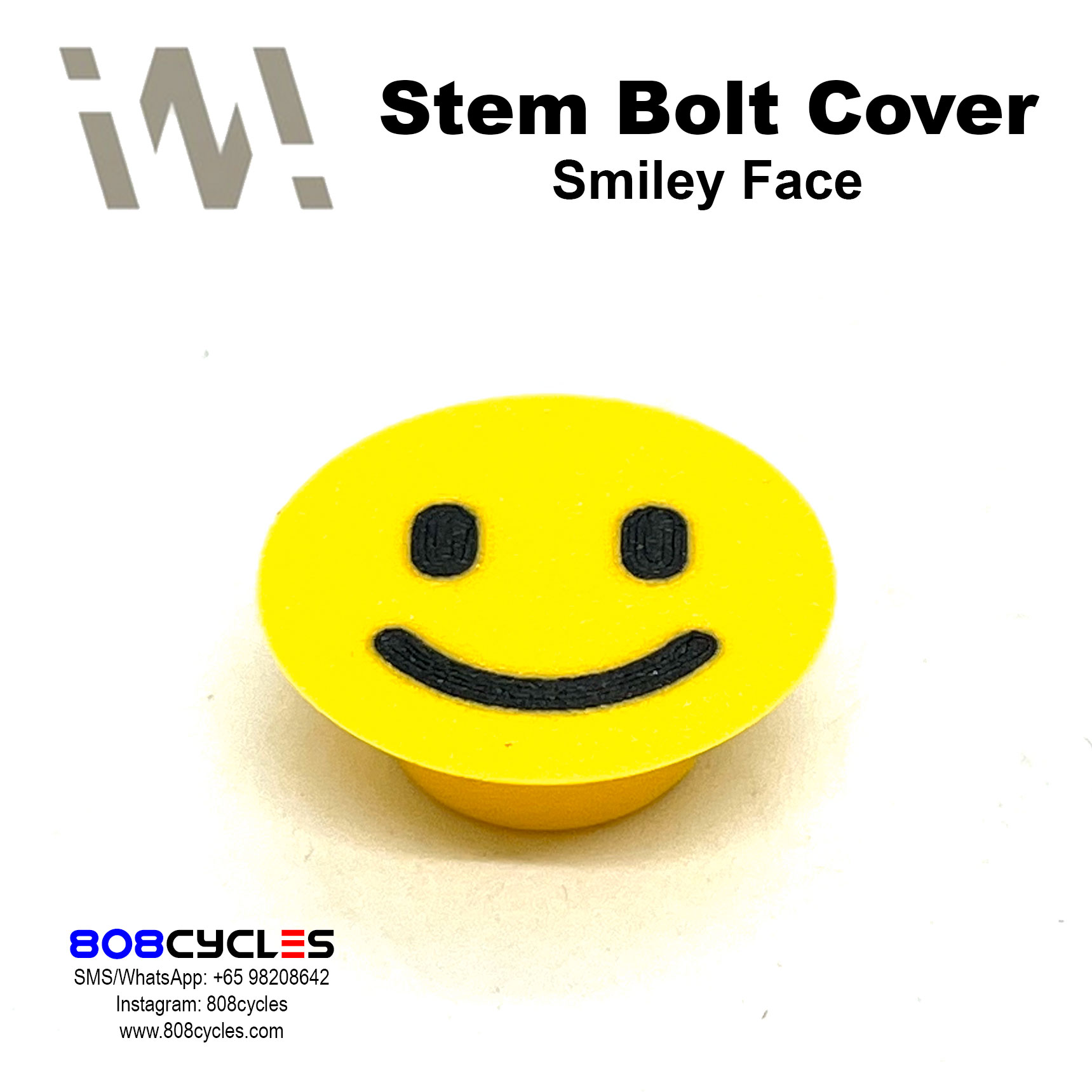 WhamDesign Stem Bolt Cover - Smiley Face - Image 2