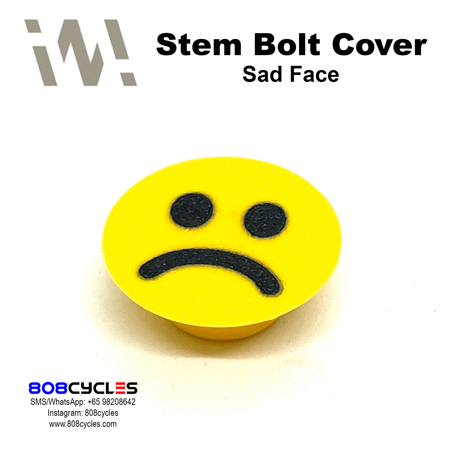 WhamDesign Stem Bolt Cover - Sad Face - Image 2