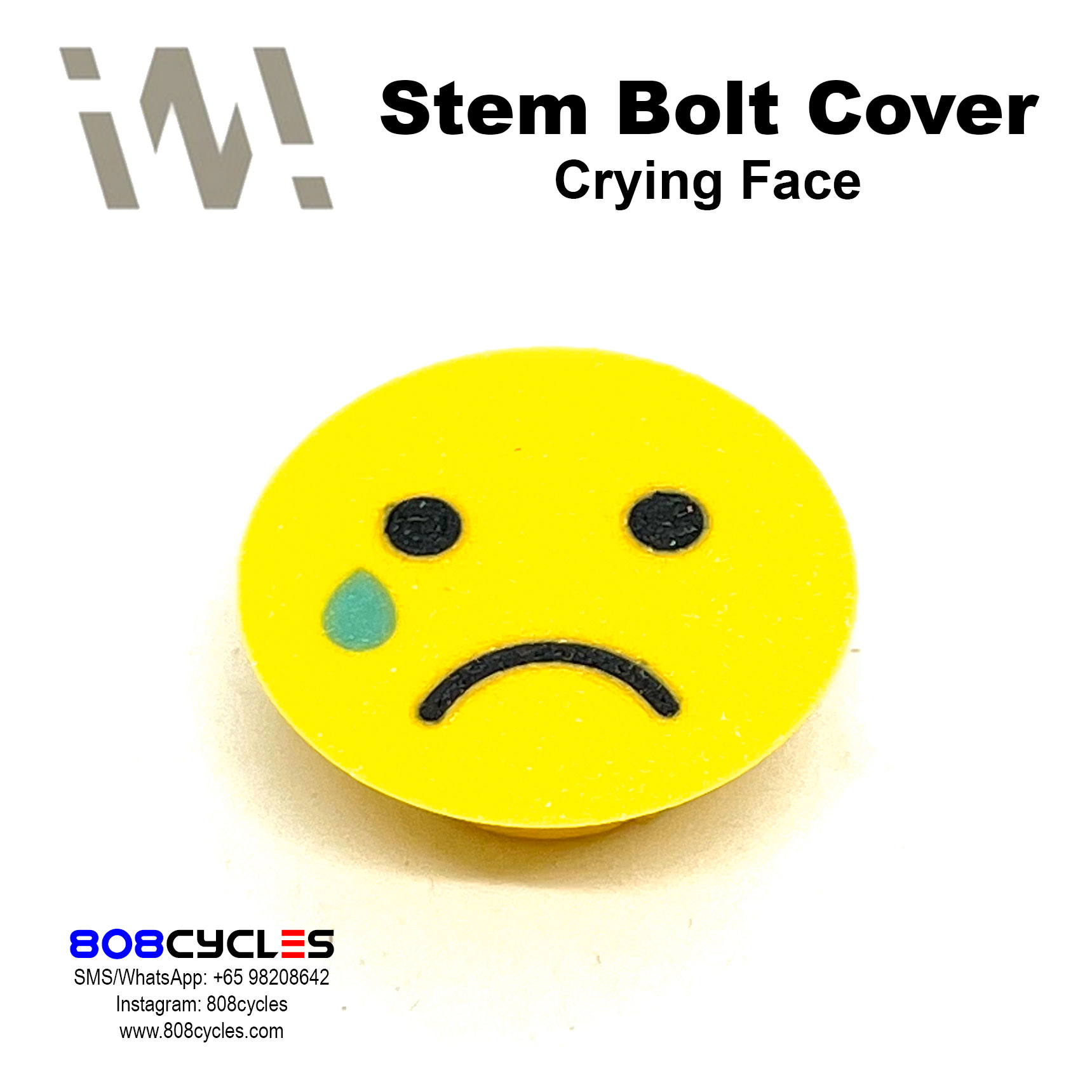 WhamDesign Stem Bolt Cover - Crying Face - Image 2
