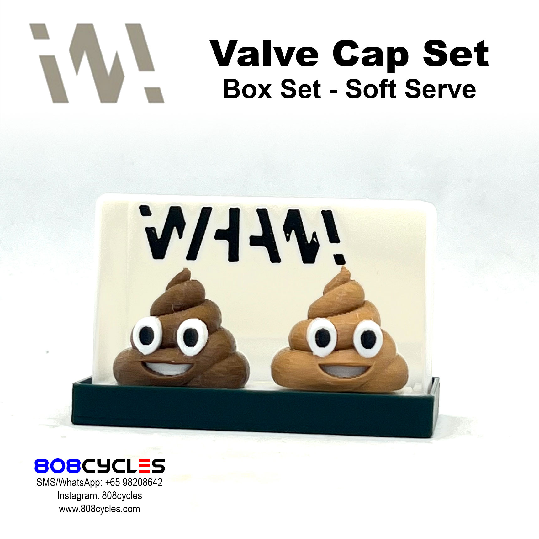 WhamDesign Valve Cap Schrader - Box Set of 2 × Soft Serve