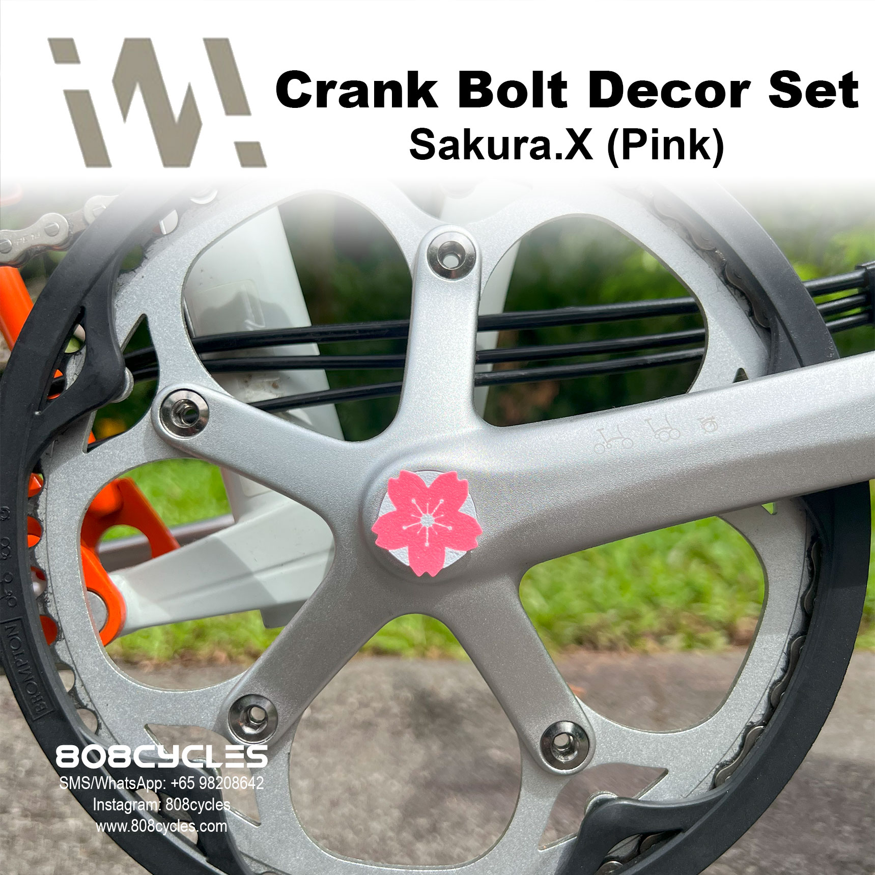 WhamDesign Crank Bolt Decor Set - Sakura.X (Pink)