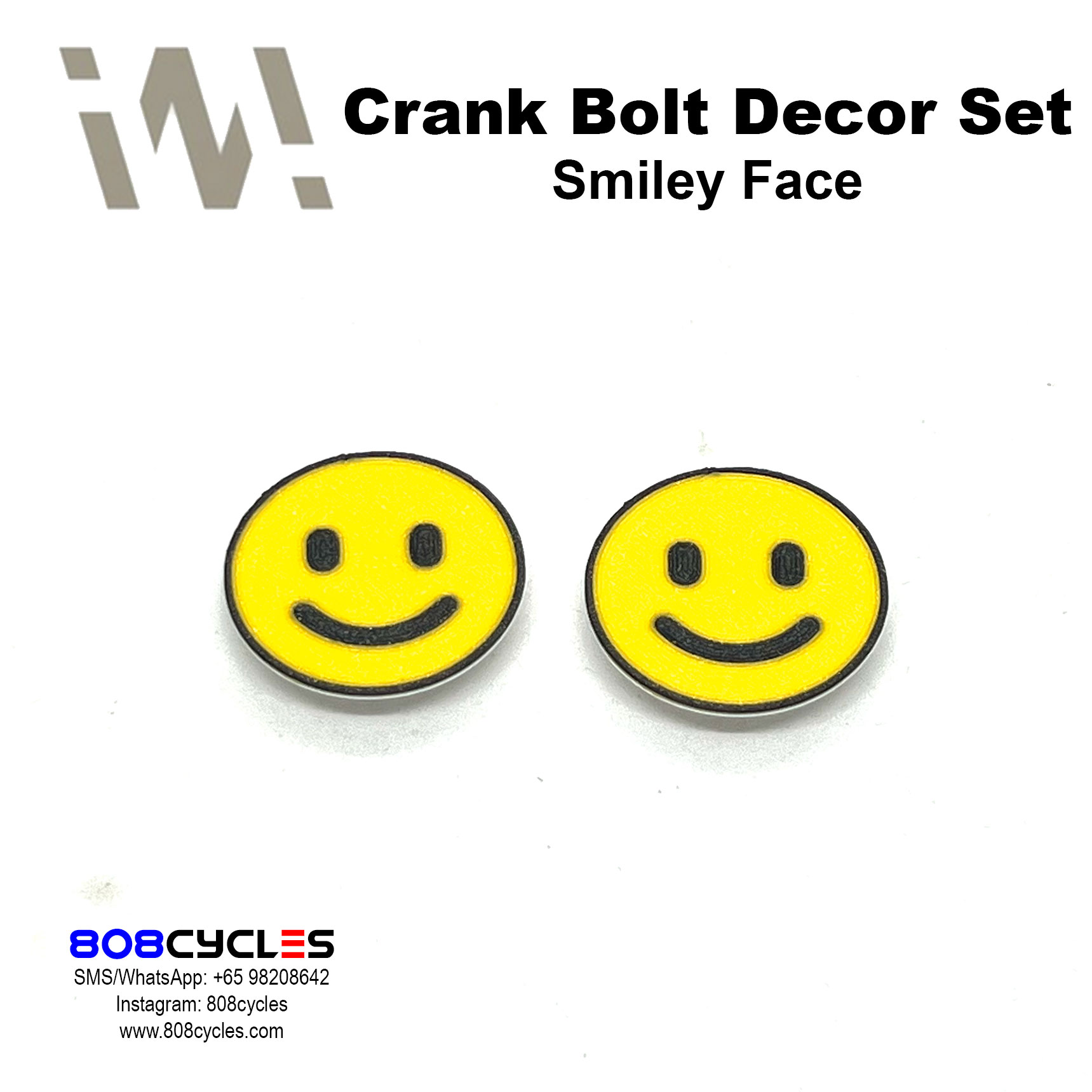 WhamDesign Crank Bolt Decor Set - Smiley Face - Image 2