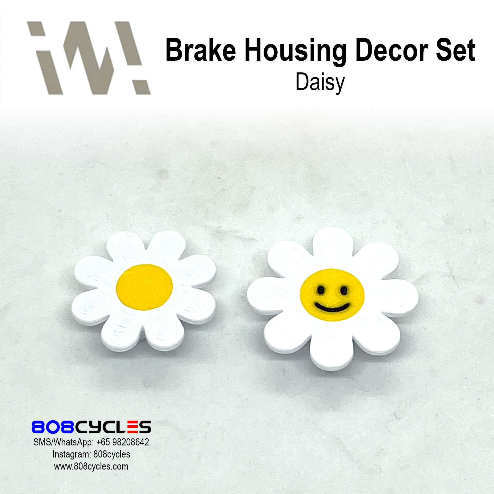 WhamDesign Brake Housing Decor Set - Daisy - Image 3