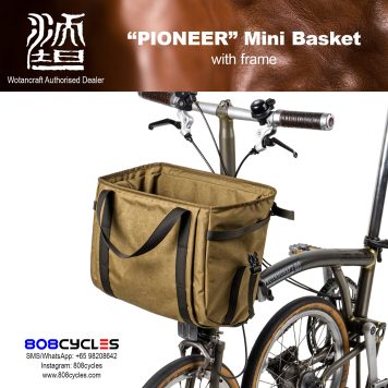 Wotancraft "Pioneer" Mini Basket Bag for Brompton