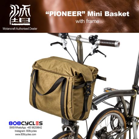 Wotancraft “Pioneer” Mini Basket Bag for Brompton – 808 Cycles