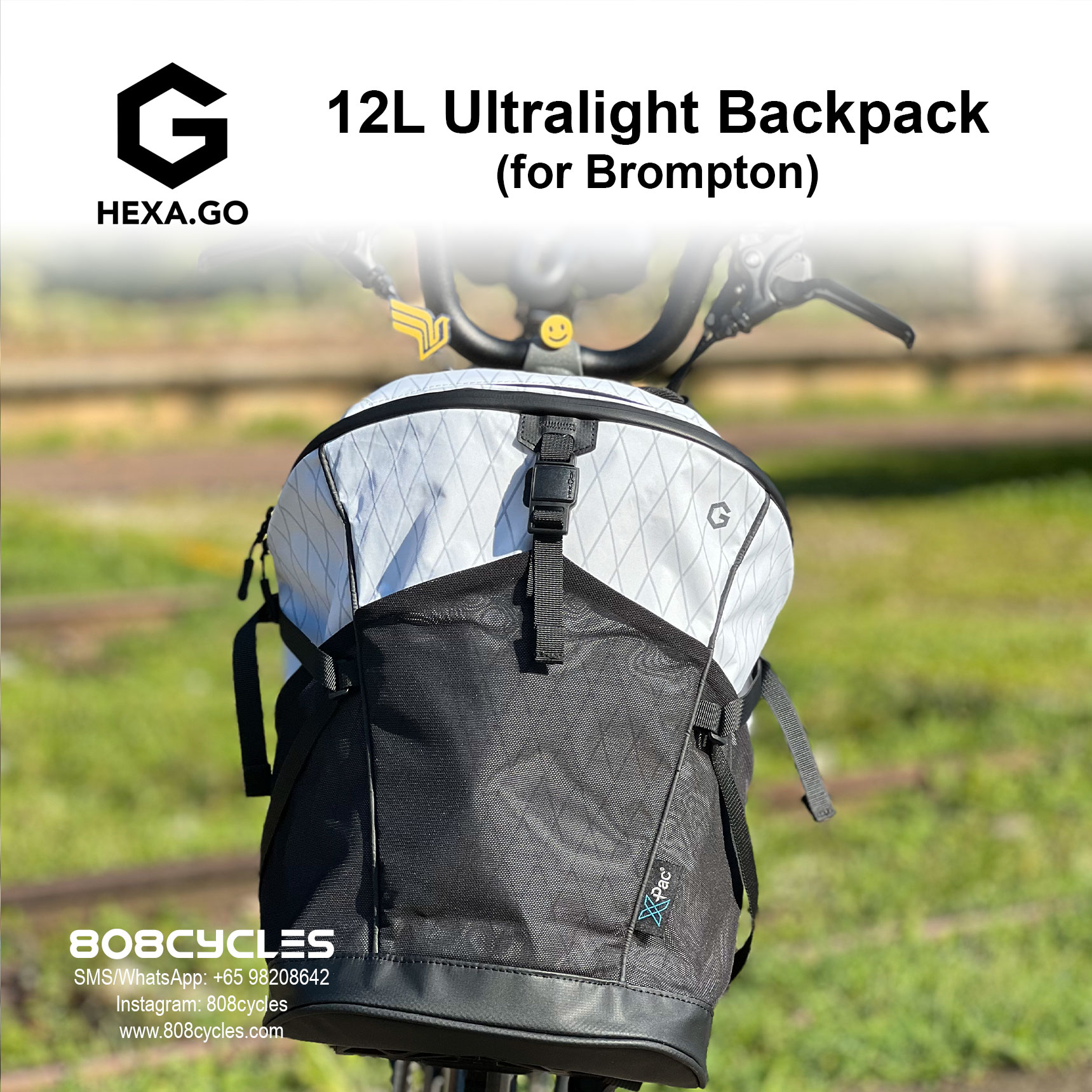 Hexa.Go 12L Lightweight Backpack for Brompton - Image 5