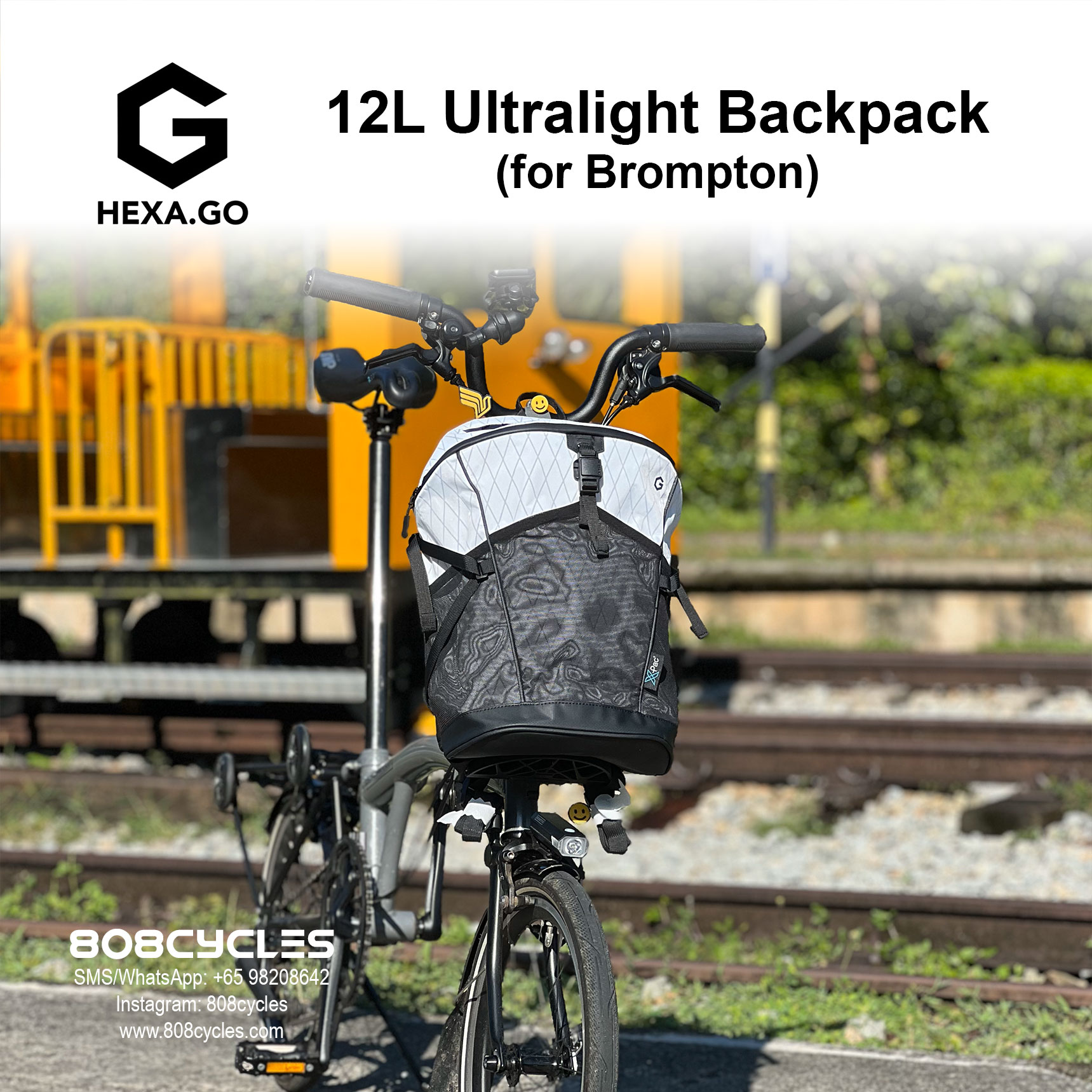 Hexa.Go 12L Lightweight Backpack for Brompton - Image 9