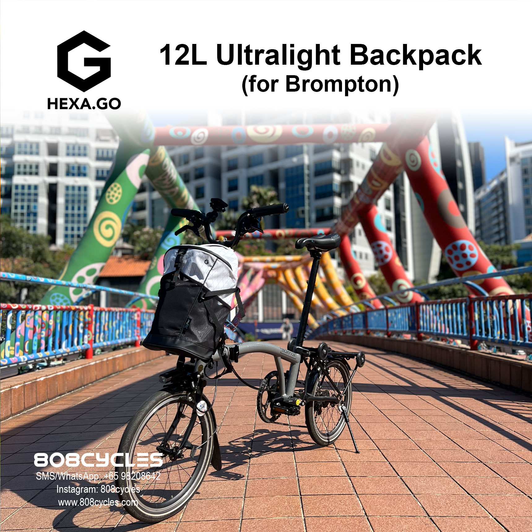 Hexa.Go 12L Lightweight Backpack for Brompton - Image 10
