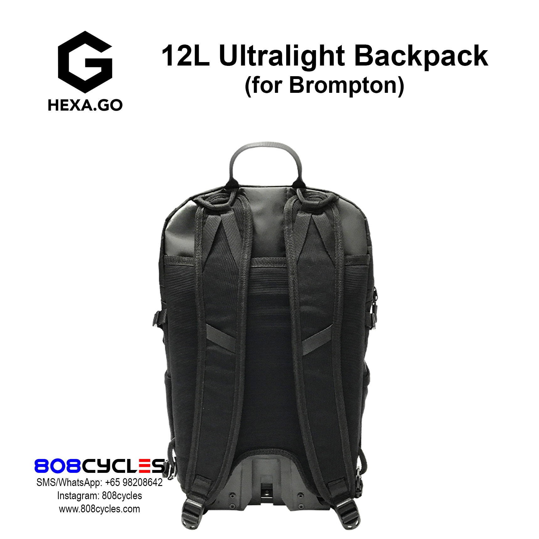 Hexa.Go 12L Lightweight Backpack for Brompton - Image 19