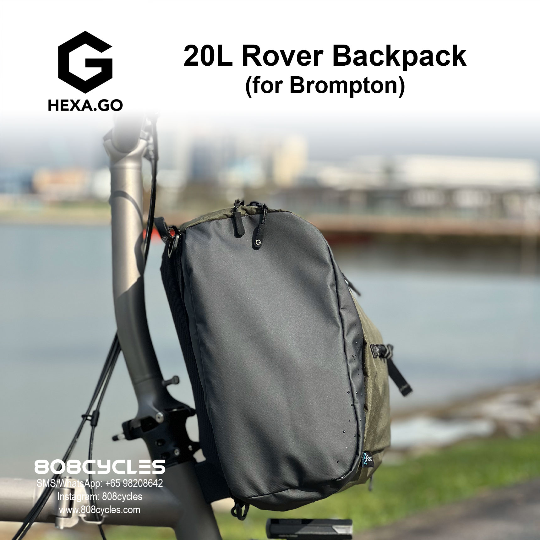 Hexa.Go 20L Rover Backpack for Brompton - Image 3