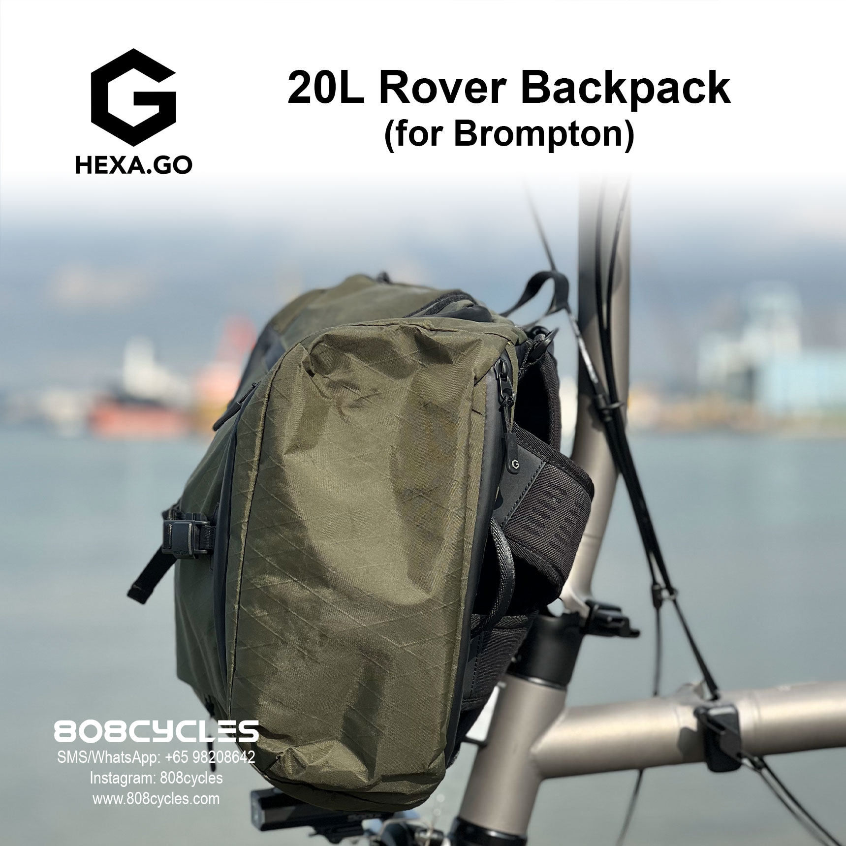 Hexa.Go 20L Rover Backpack for Brompton - Image 4