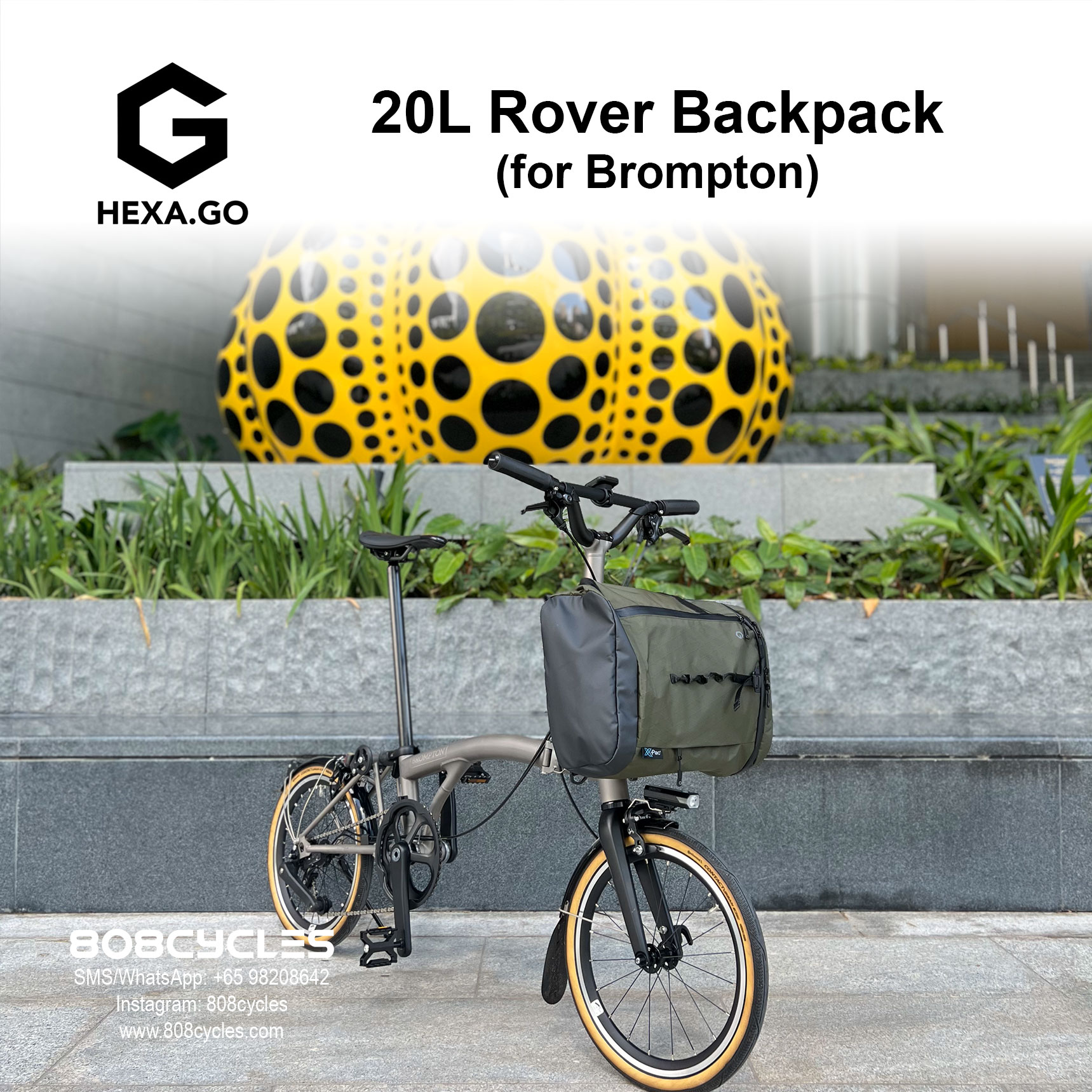 Hexa.Go 20L Rover Backpack for Brompton - Image 9