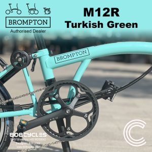 Brompton C Line M12R 12-speed Turkish Green folding bike Singapore