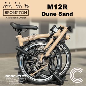 Brompton C Line M12R 12-speed Dune Sand folding bike Singapore