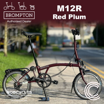 Brompton C Line M12R 12-Speed – Red Plum