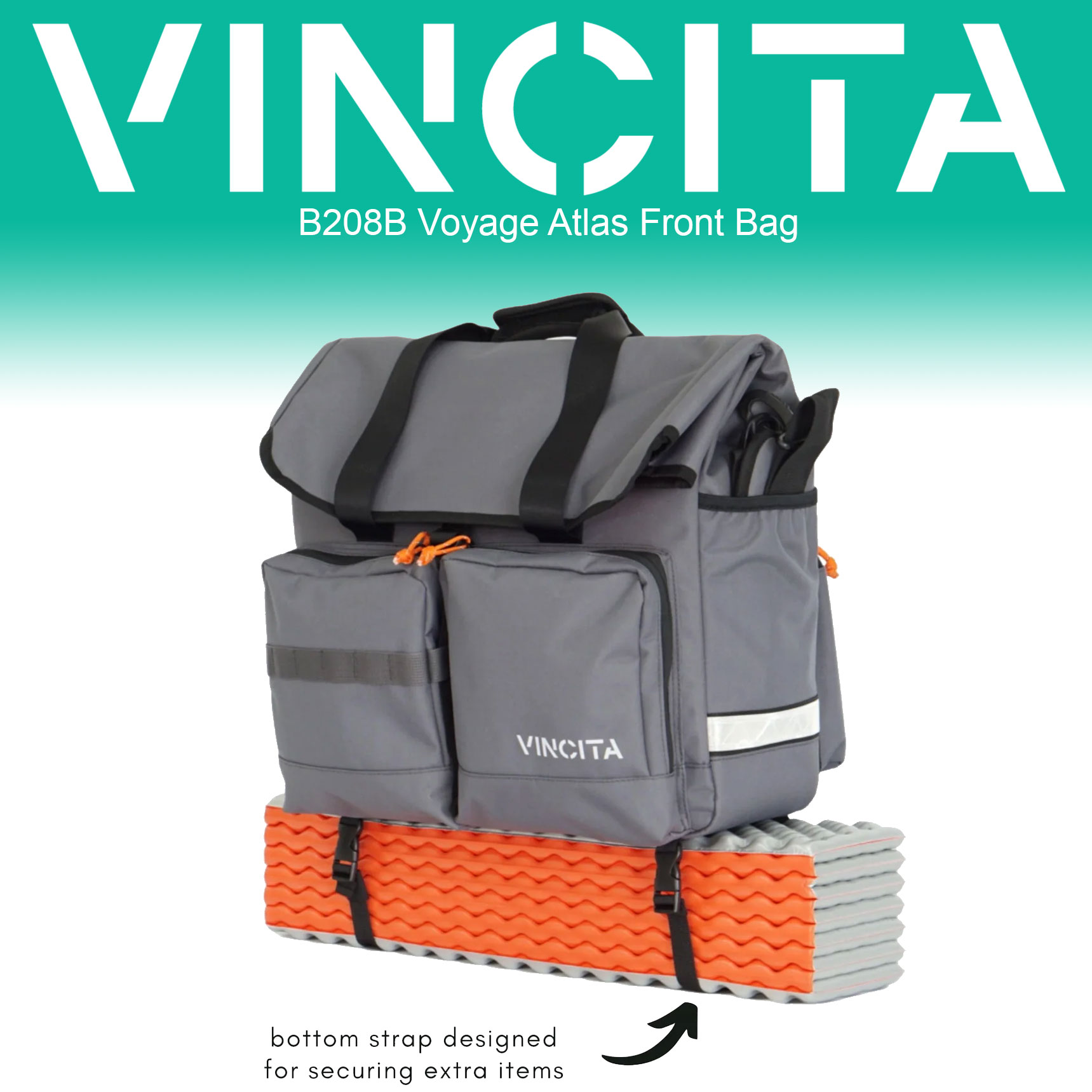 Vincita B208B Voyage Atlas Front Bag for Brompton - Image 20