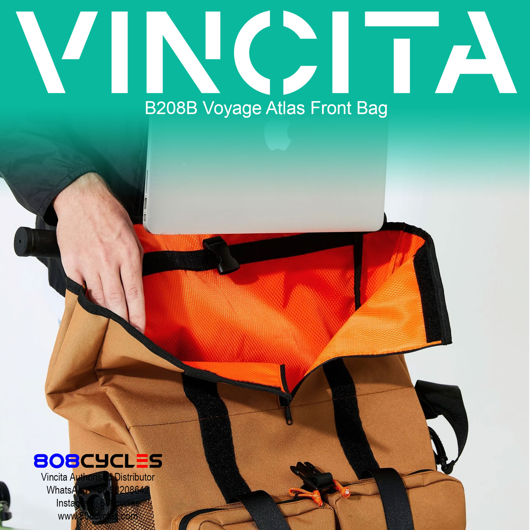 Vincita B208B Voyage Atlas Front Bag for Brompton - Image 23