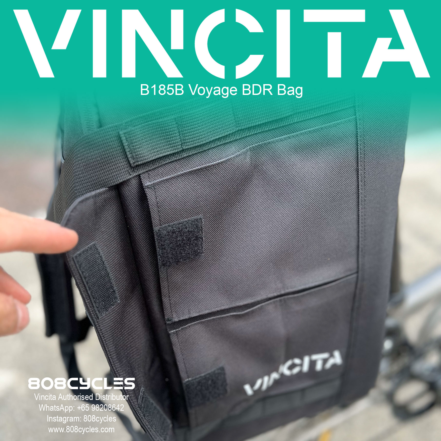 Vincita B185B Voyage BDR Bag - Backpack Dufflebag Rackbag - Image 19