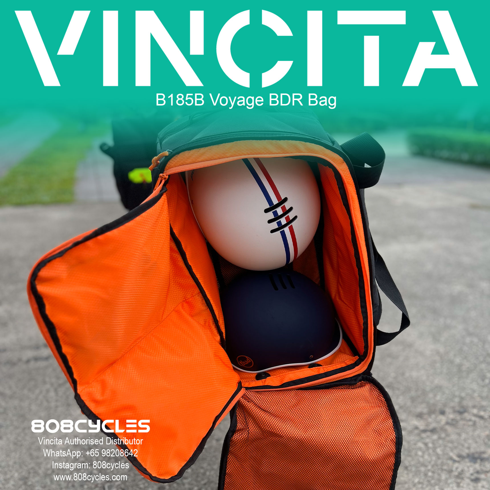 Vincita B185B Voyage BDR Bag - Backpack Dufflebag Rackbag - Image 21