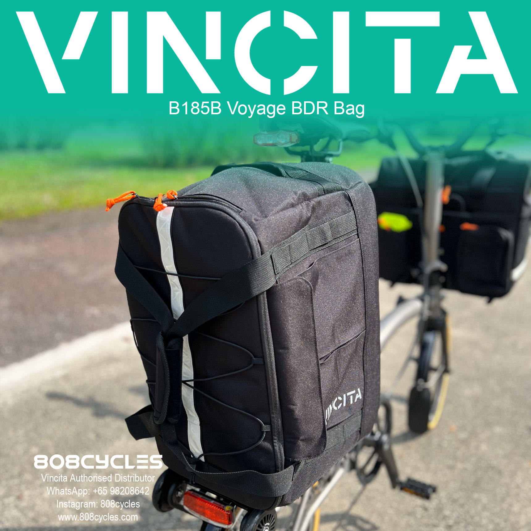 Vincita B185B Voyage BDR Bag - Backpack Dufflebag Rackbag - Image 22